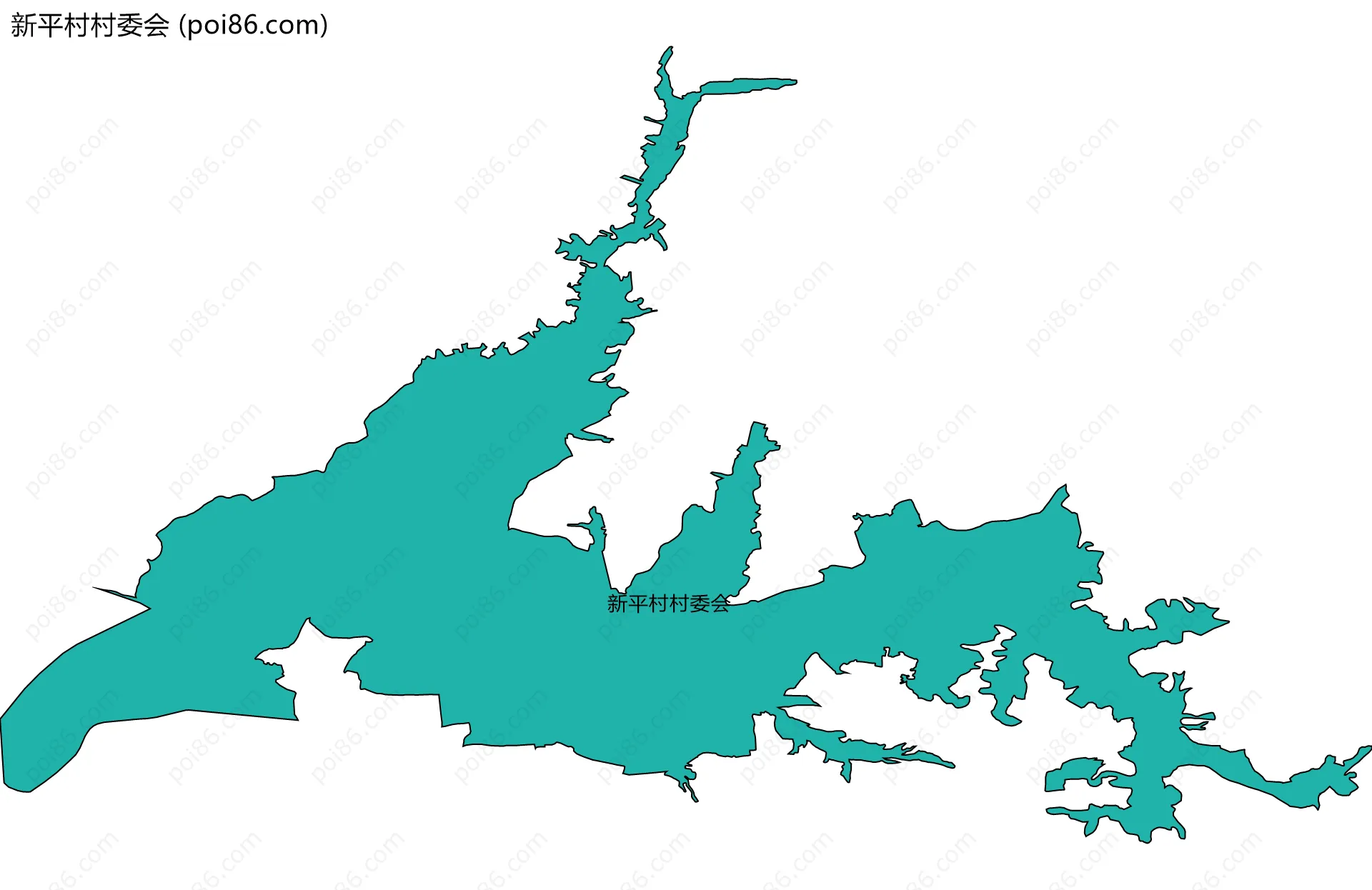 新平村村委会边界地图