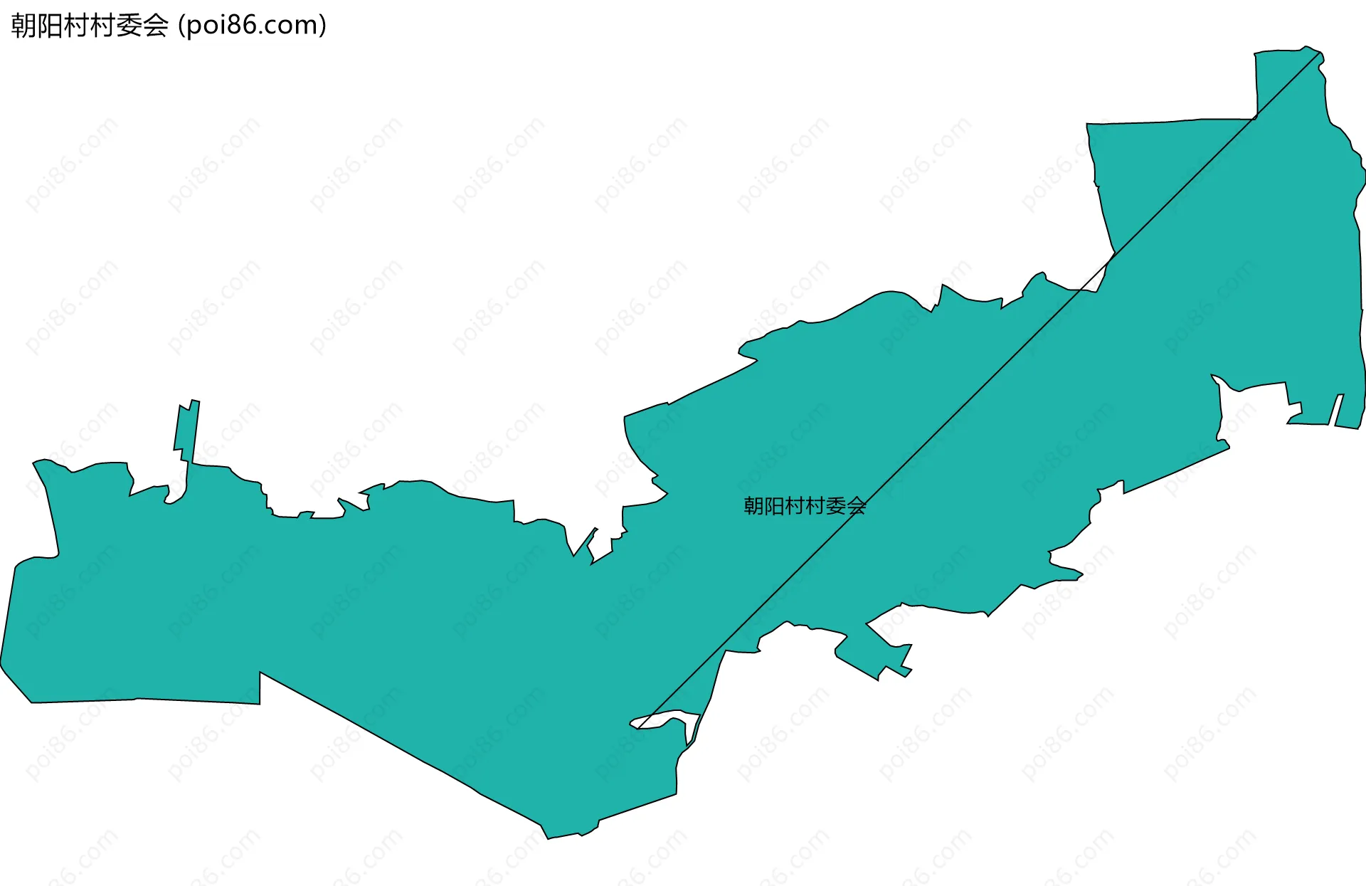 朝阳村村委会边界地图