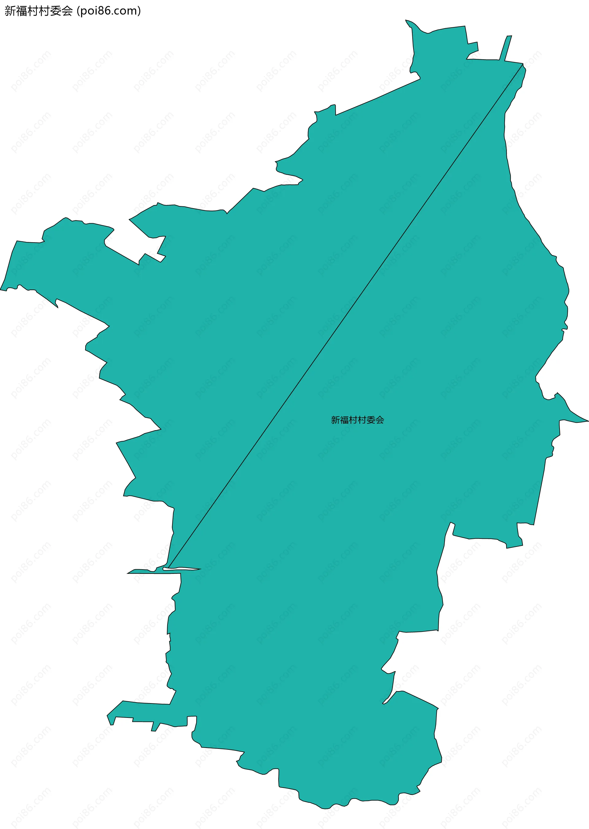 新福村村委会边界地图