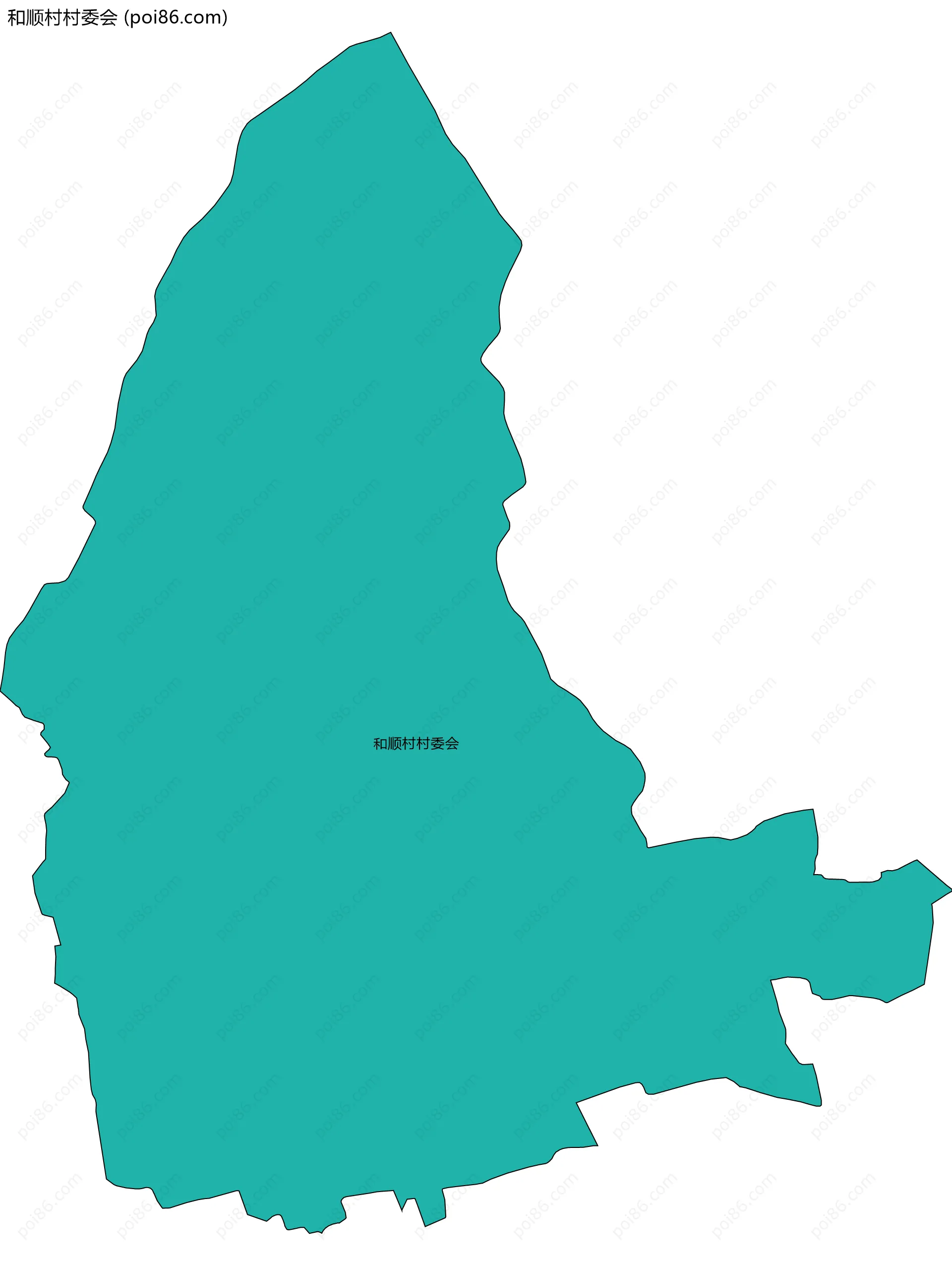 和顺村村委会边界地图