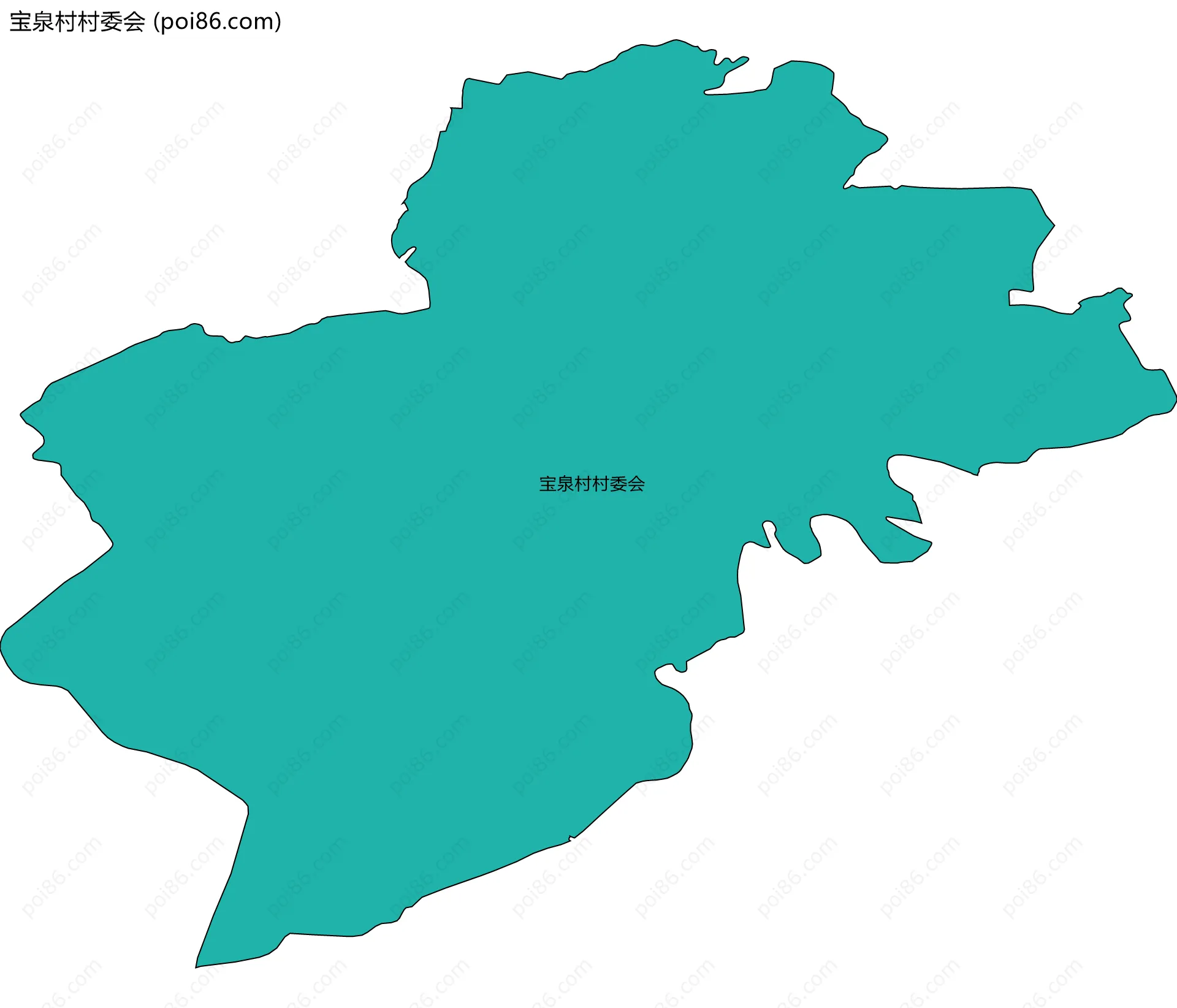 宝泉村村委会边界地图