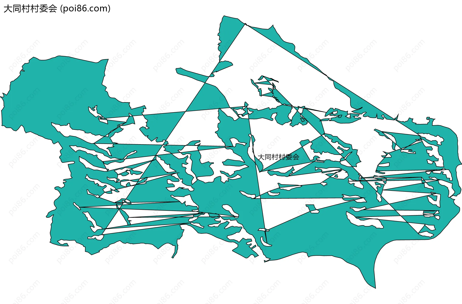 大同村村委会边界地图
