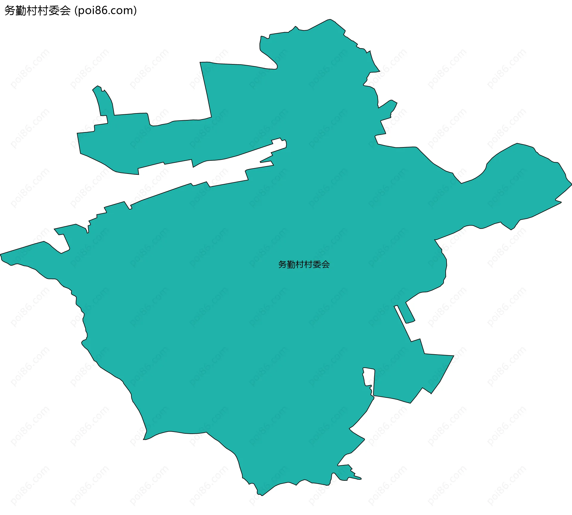 务勤村村委会边界地图