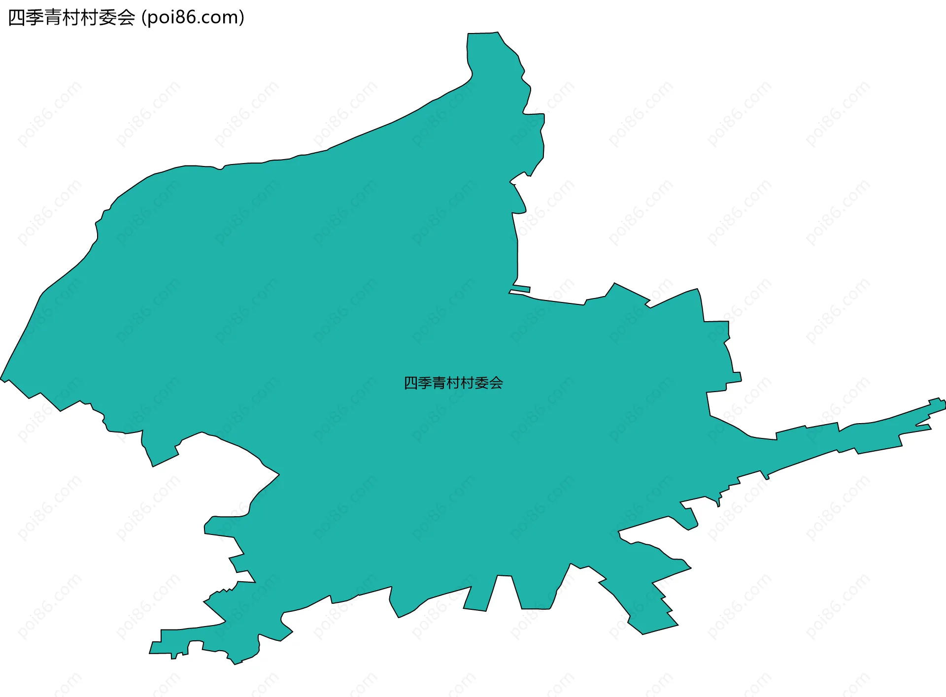 四季青村村委会边界地图