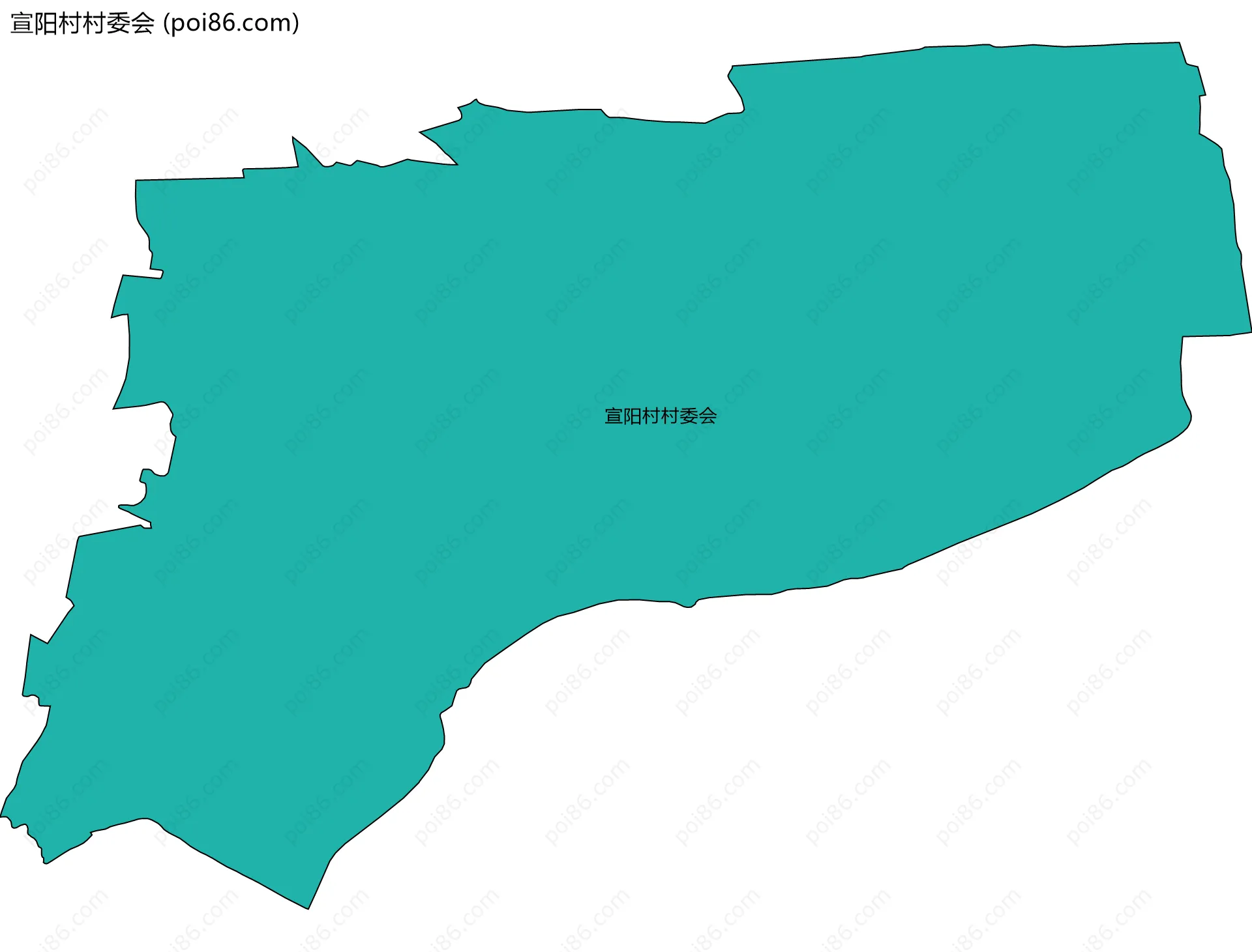 宣阳村村委会边界地图