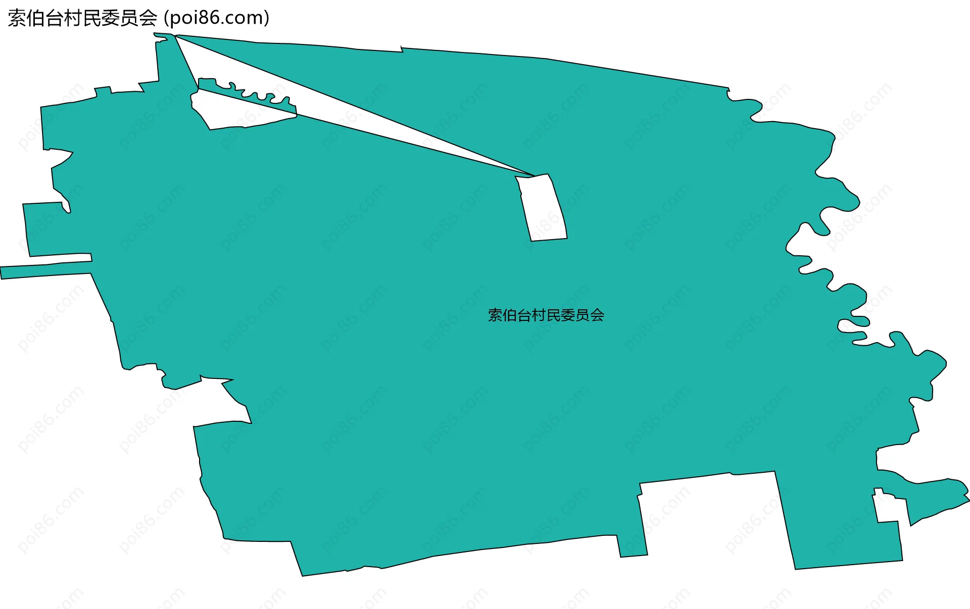 索伯台村民委员会边界地图