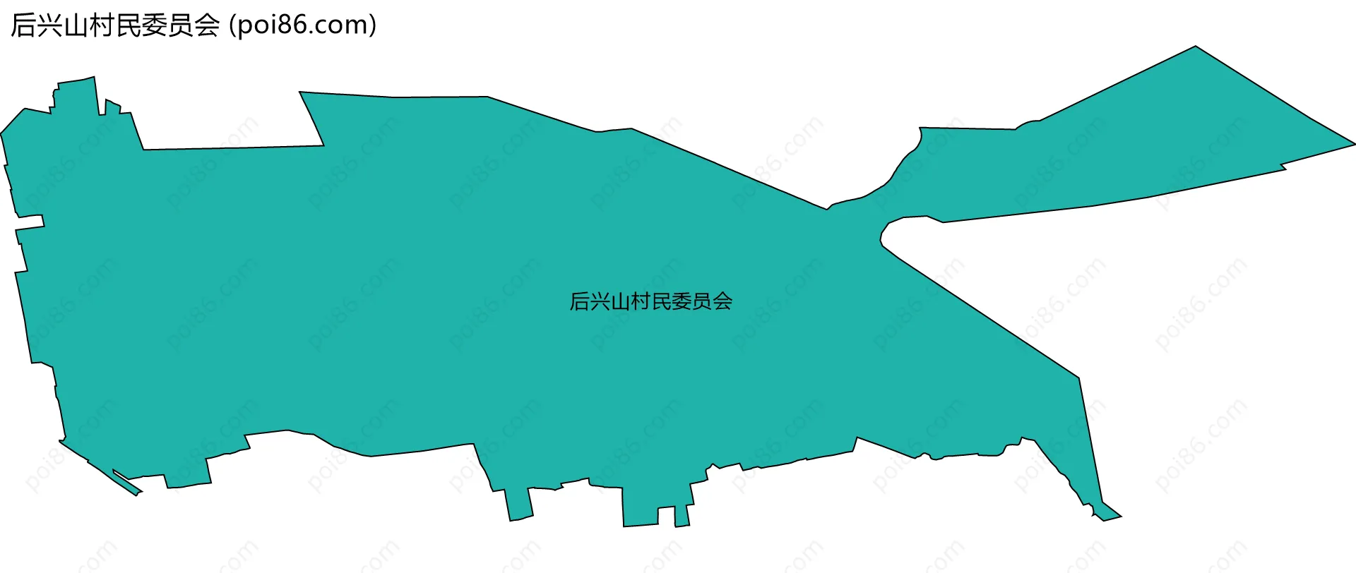 后兴山村民委员会边界地图