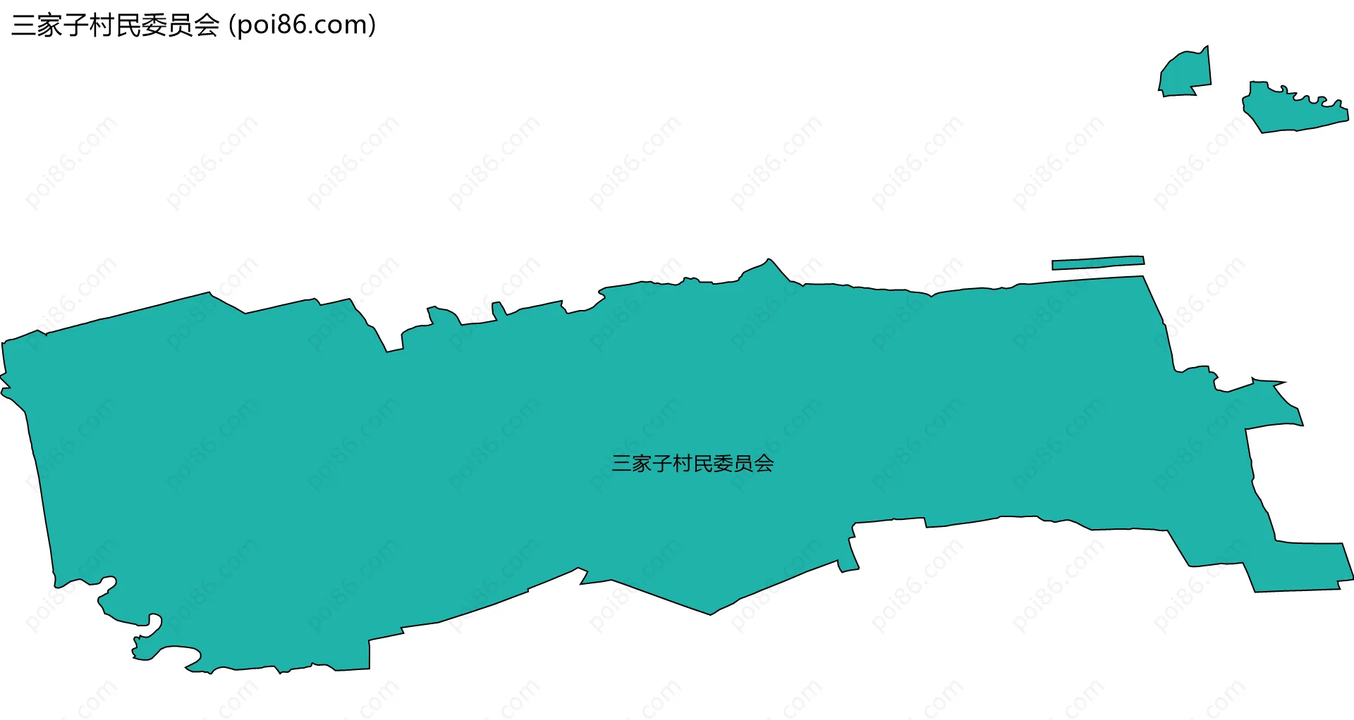 三家子村民委员会边界地图