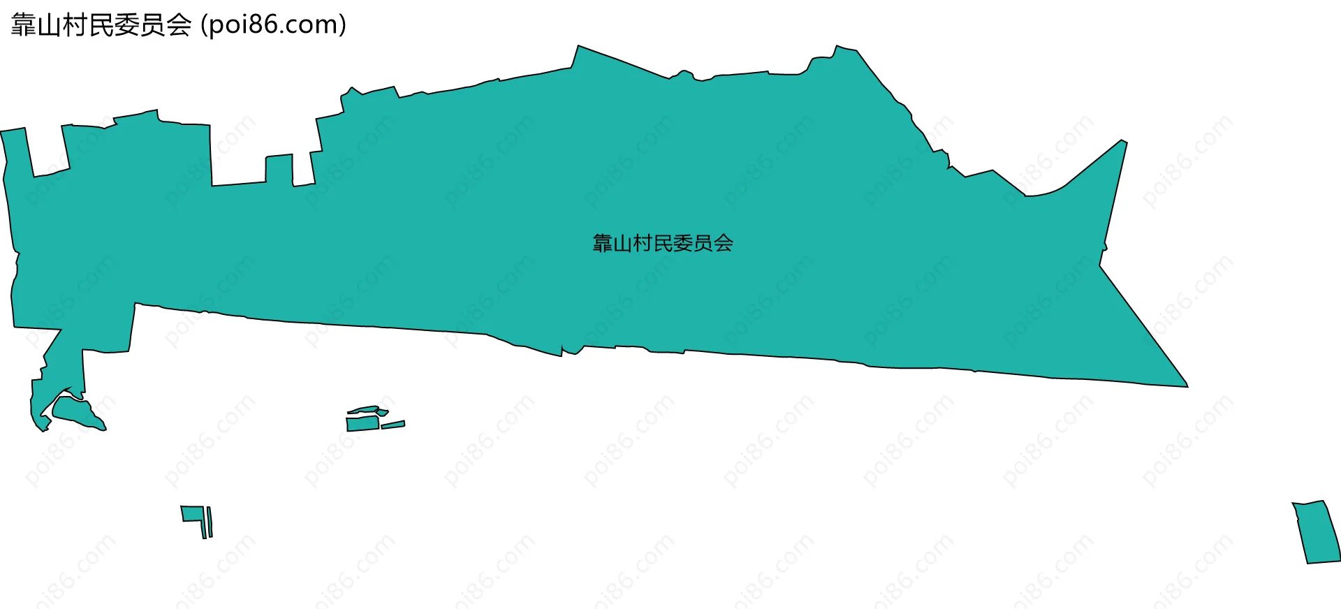 靠山村民委员会边界地图