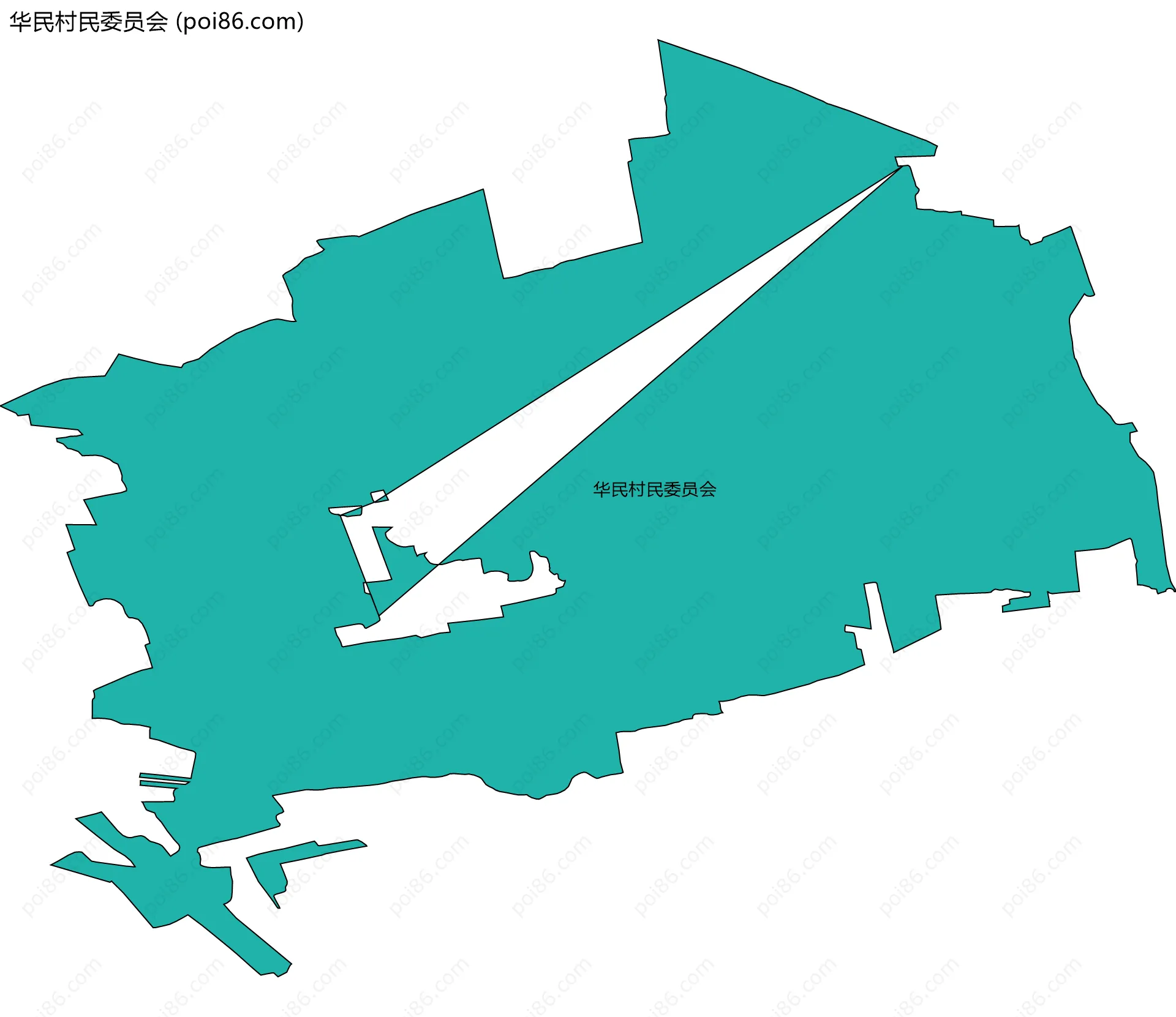 华民村民委员会边界地图