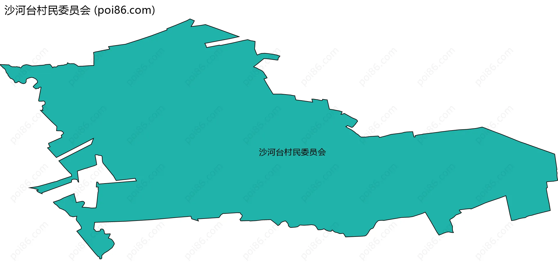 沙河台村民委员会边界地图