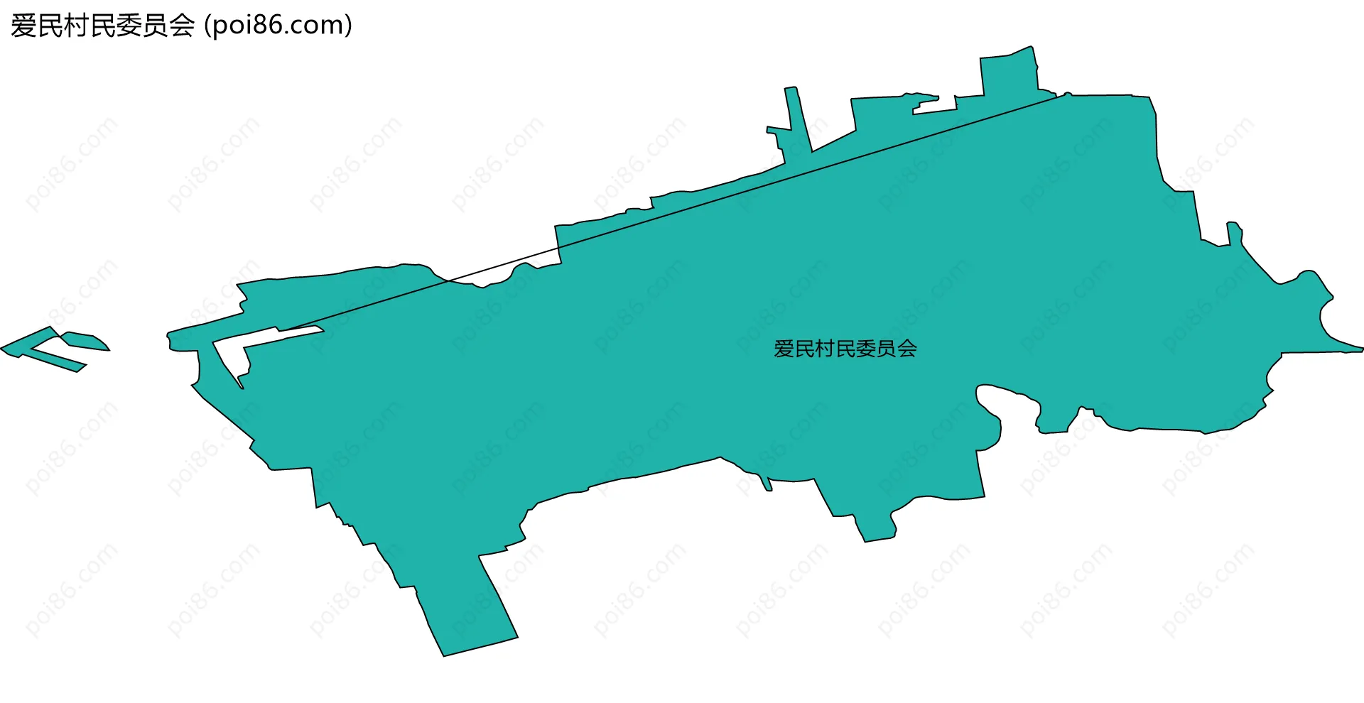 爱民村民委员会边界地图