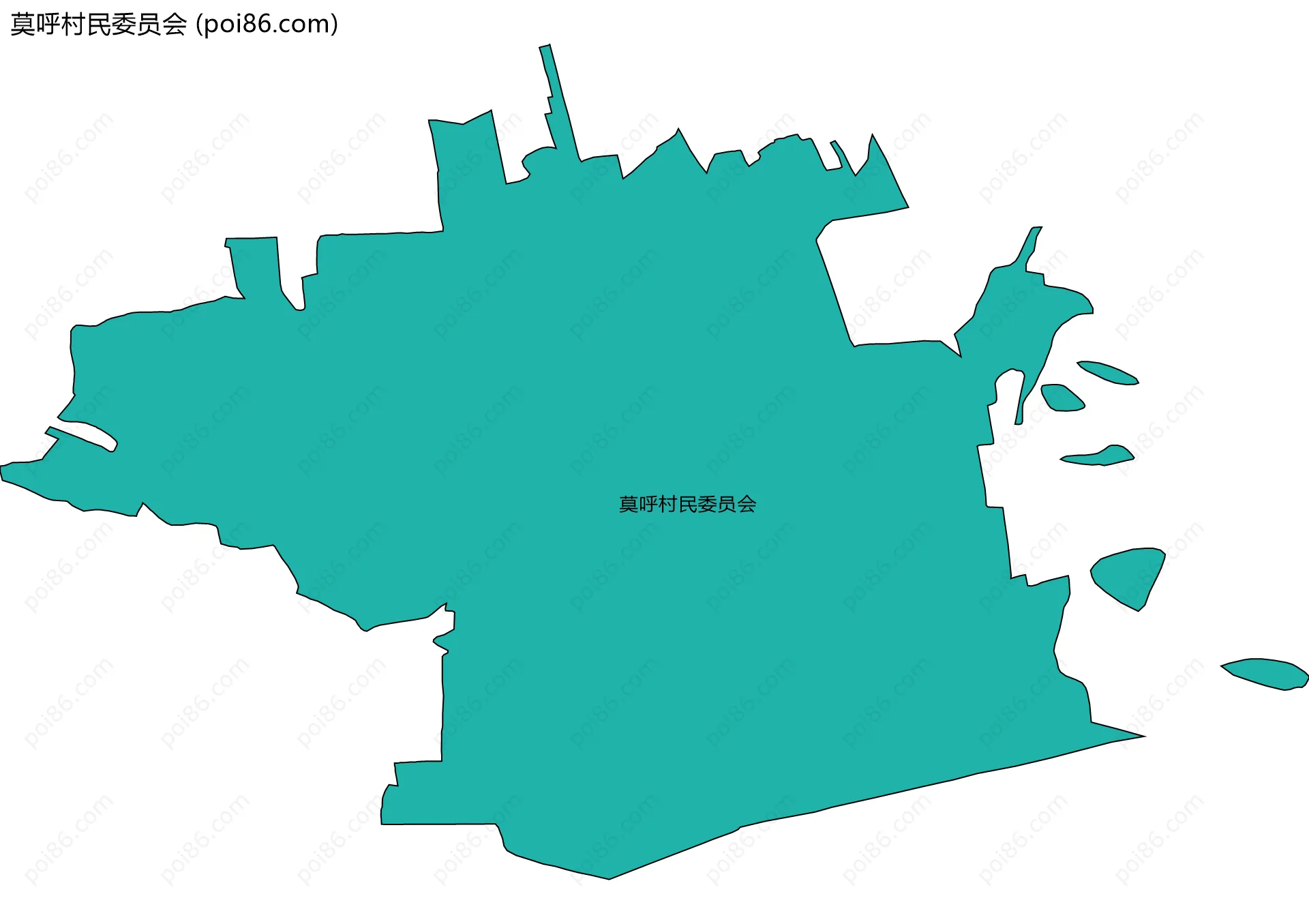 莫呼村民委员会边界地图