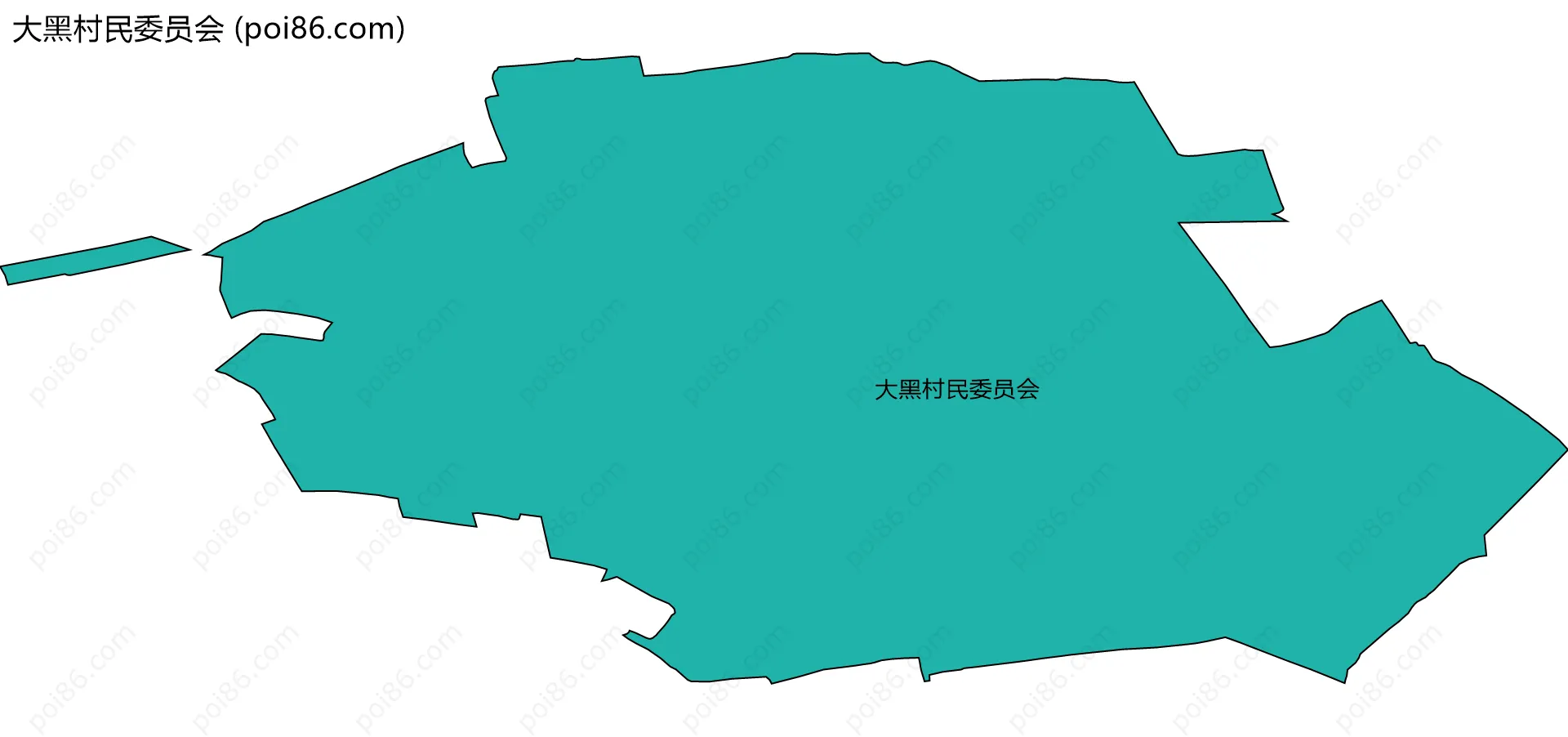 大黑村民委员会边界地图