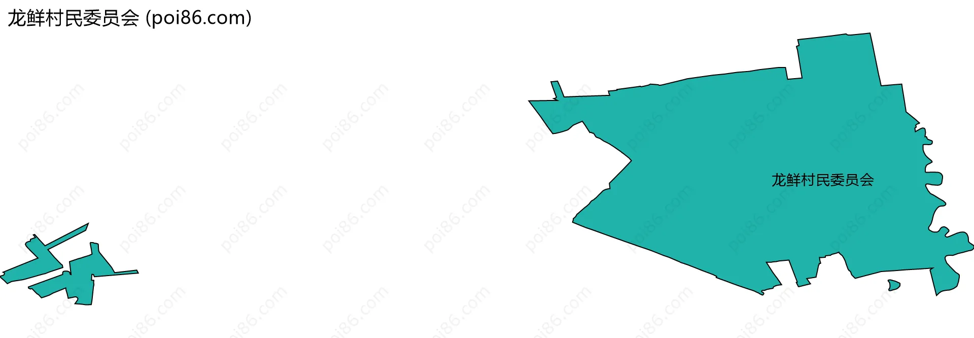 龙鲜村民委员会边界地图