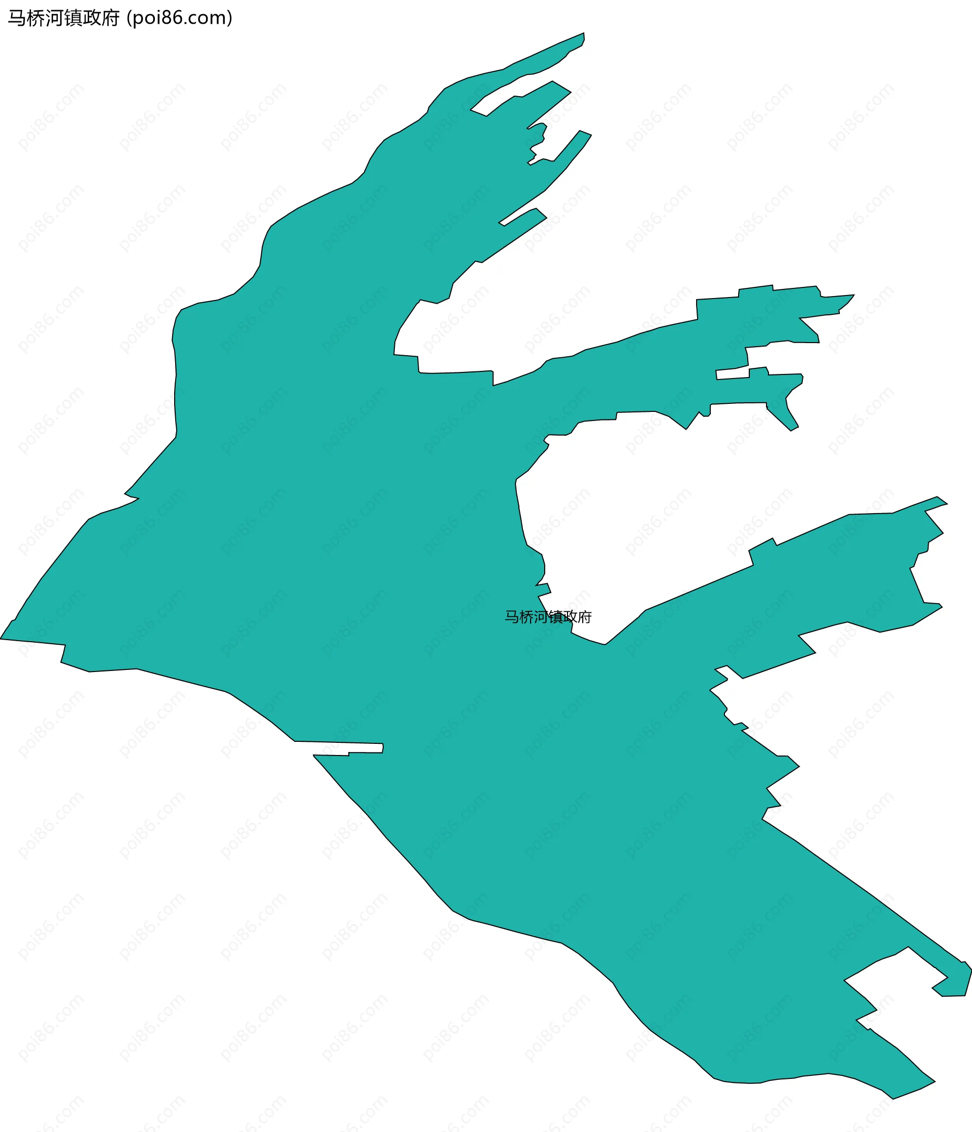 马桥河镇政府边界地图