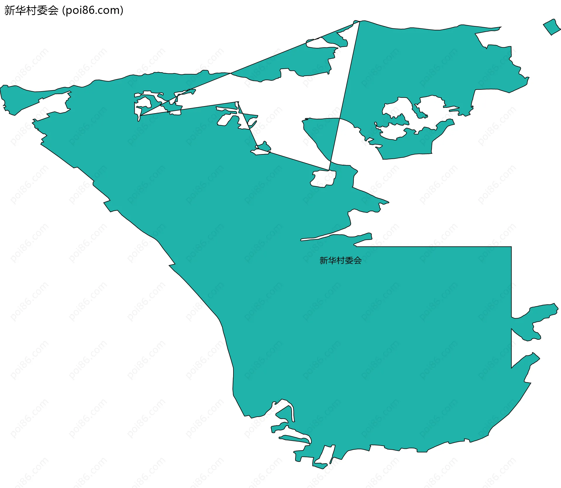 新华村委会边界地图