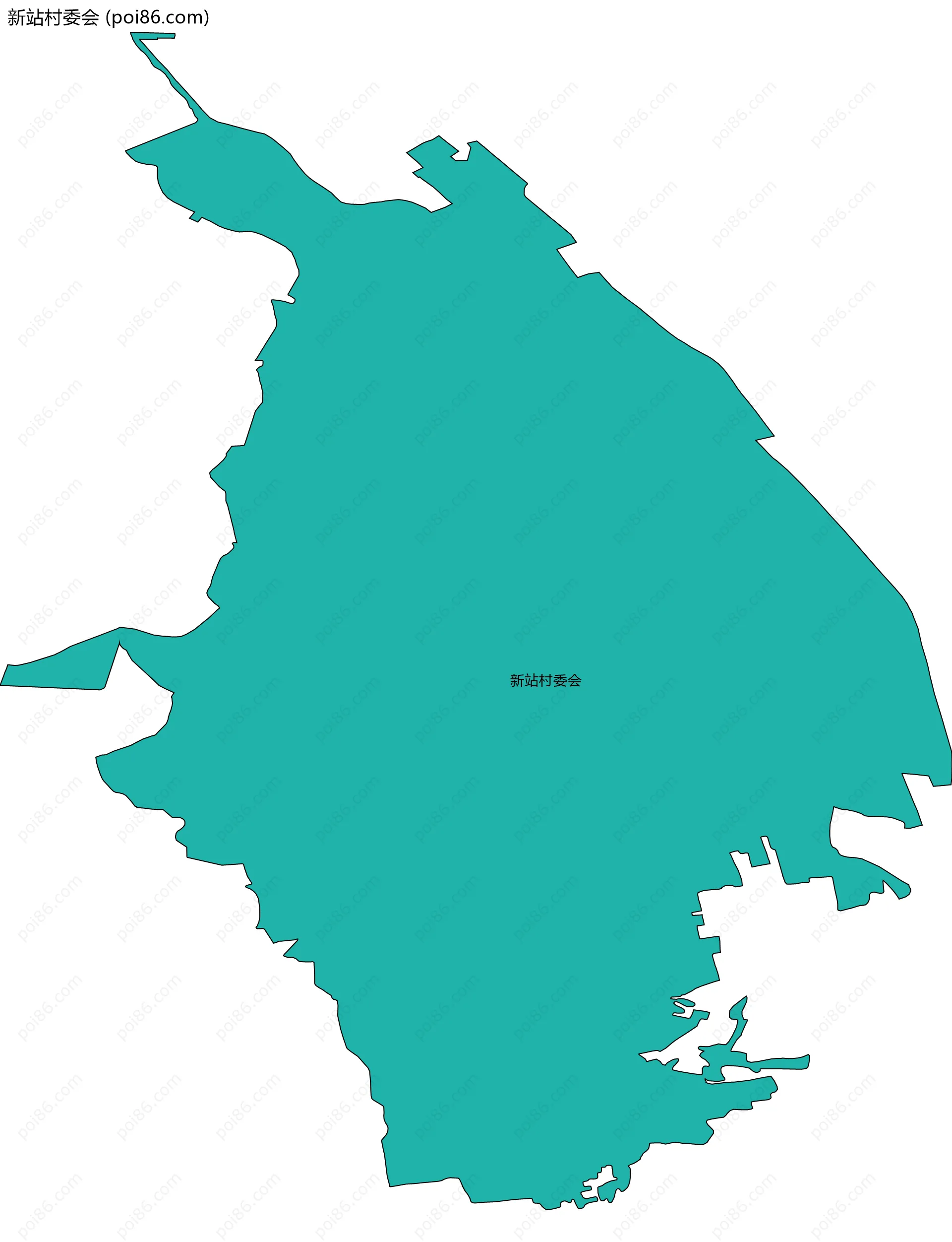 新站村委会边界地图