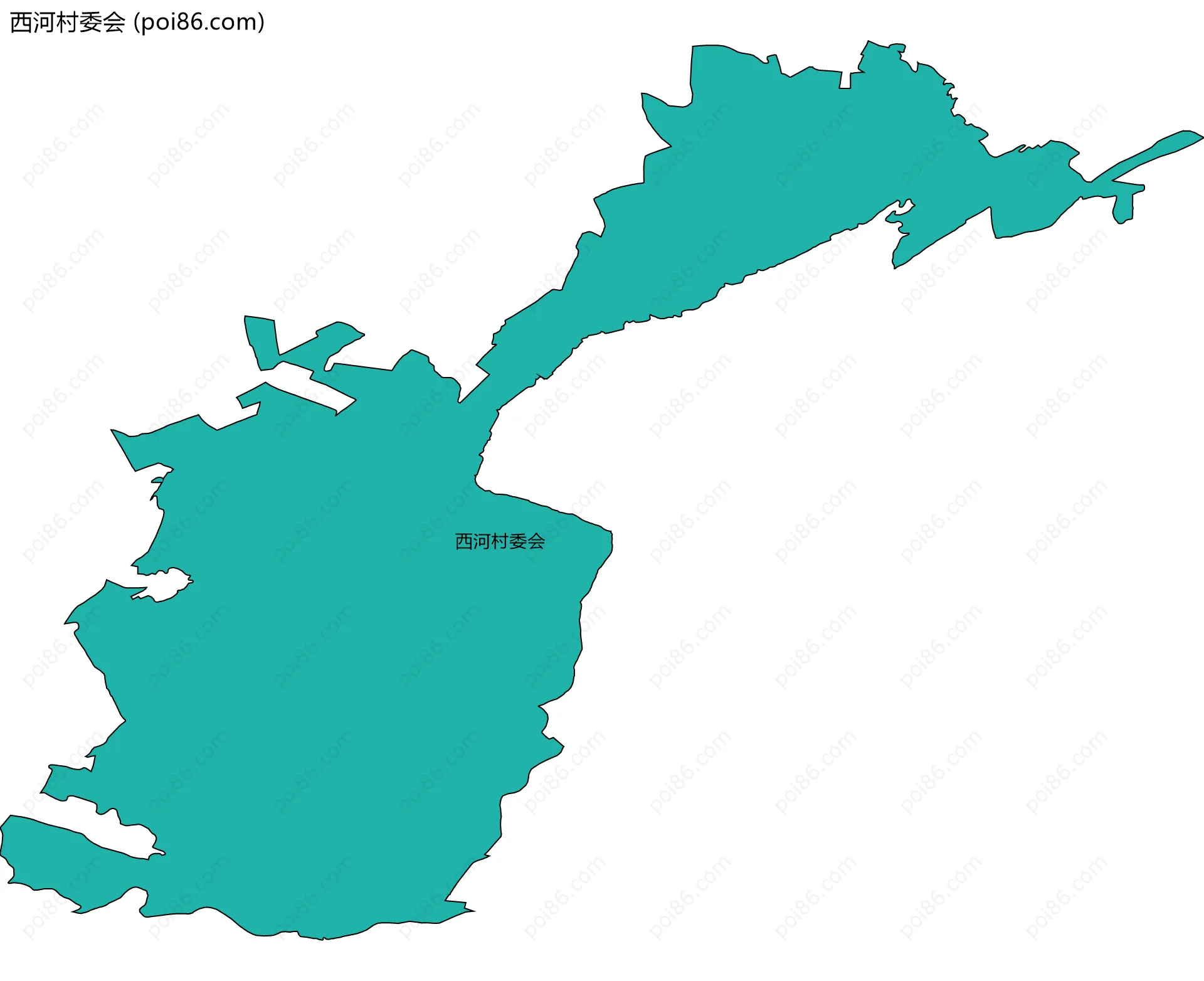 西河村委会边界地图
