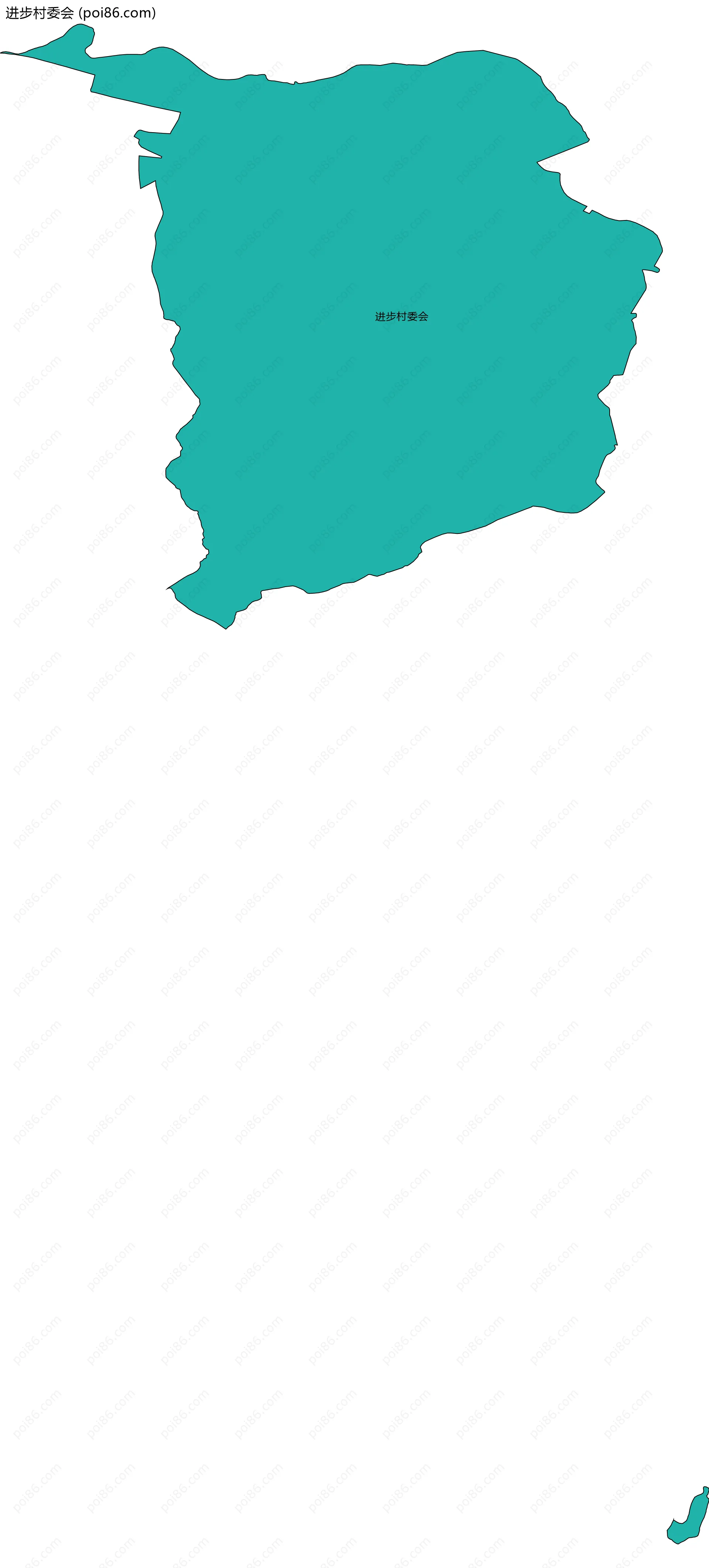 进步村委会边界地图