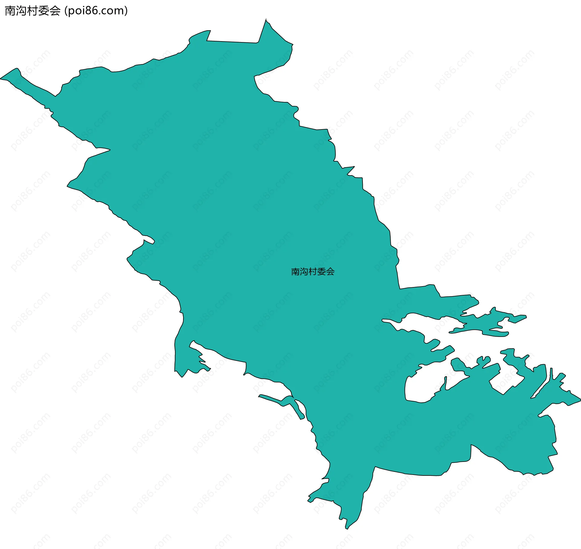 南沟村委会边界地图