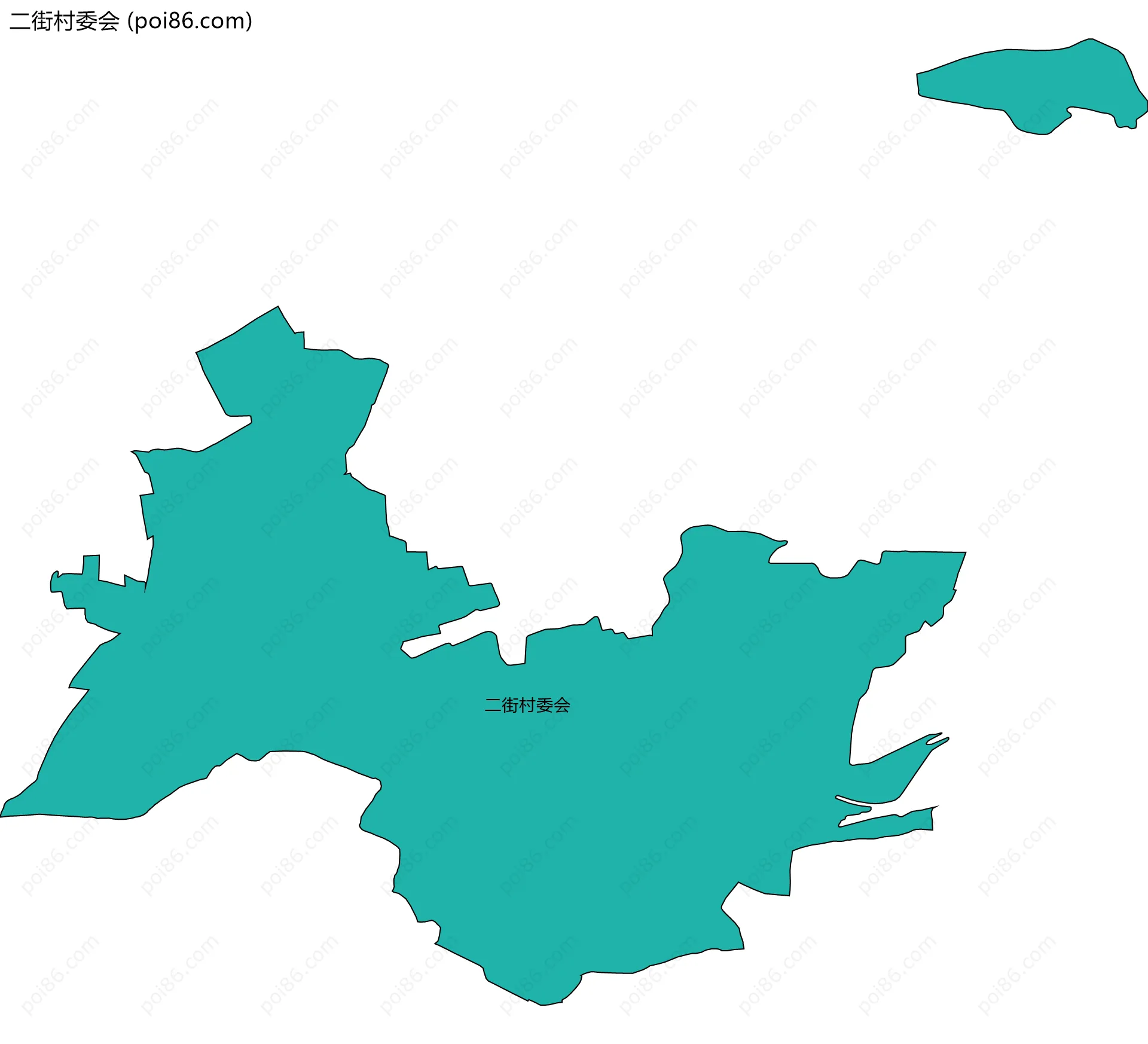 二街村委会边界地图