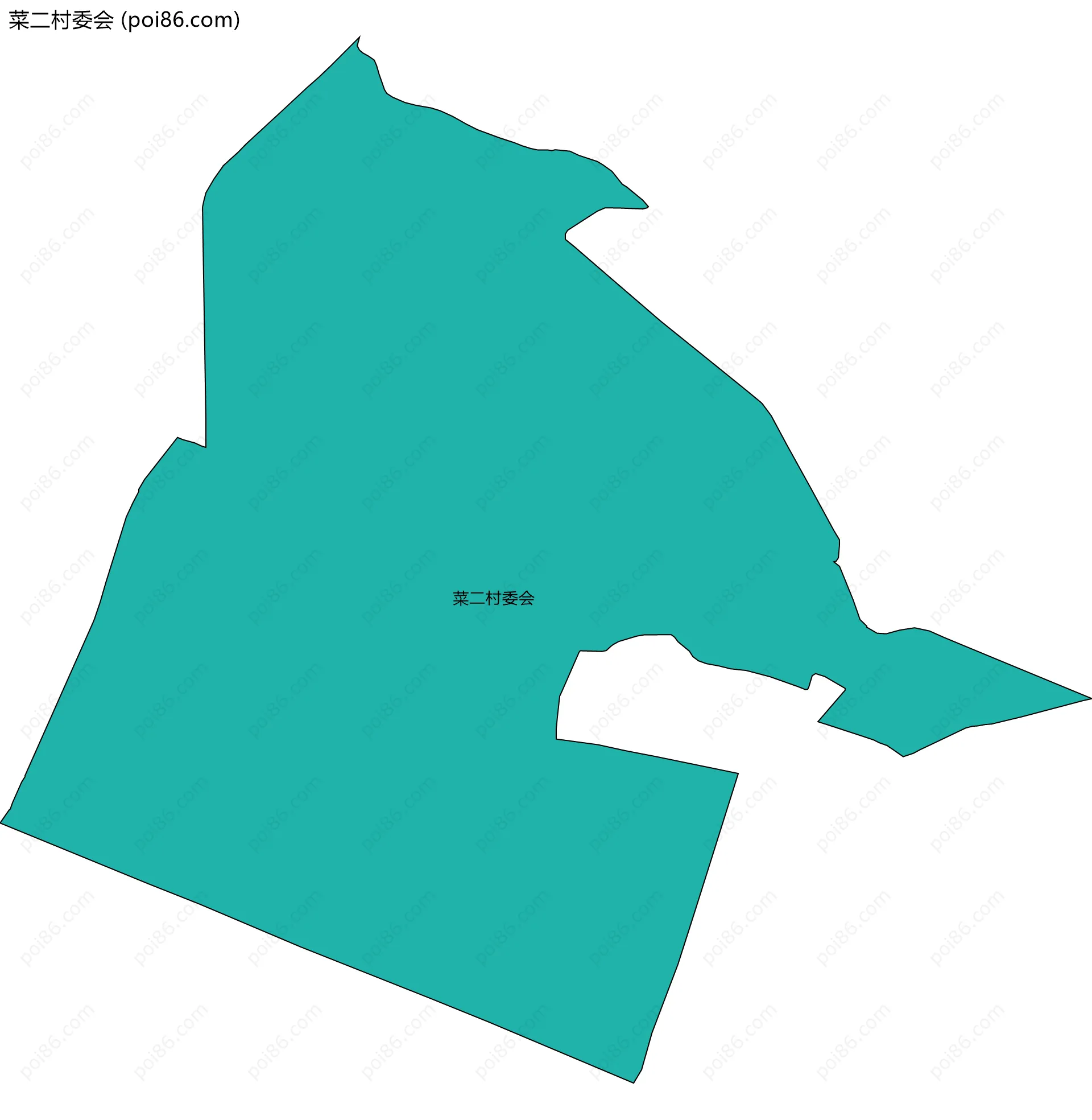 菜二村委会边界地图