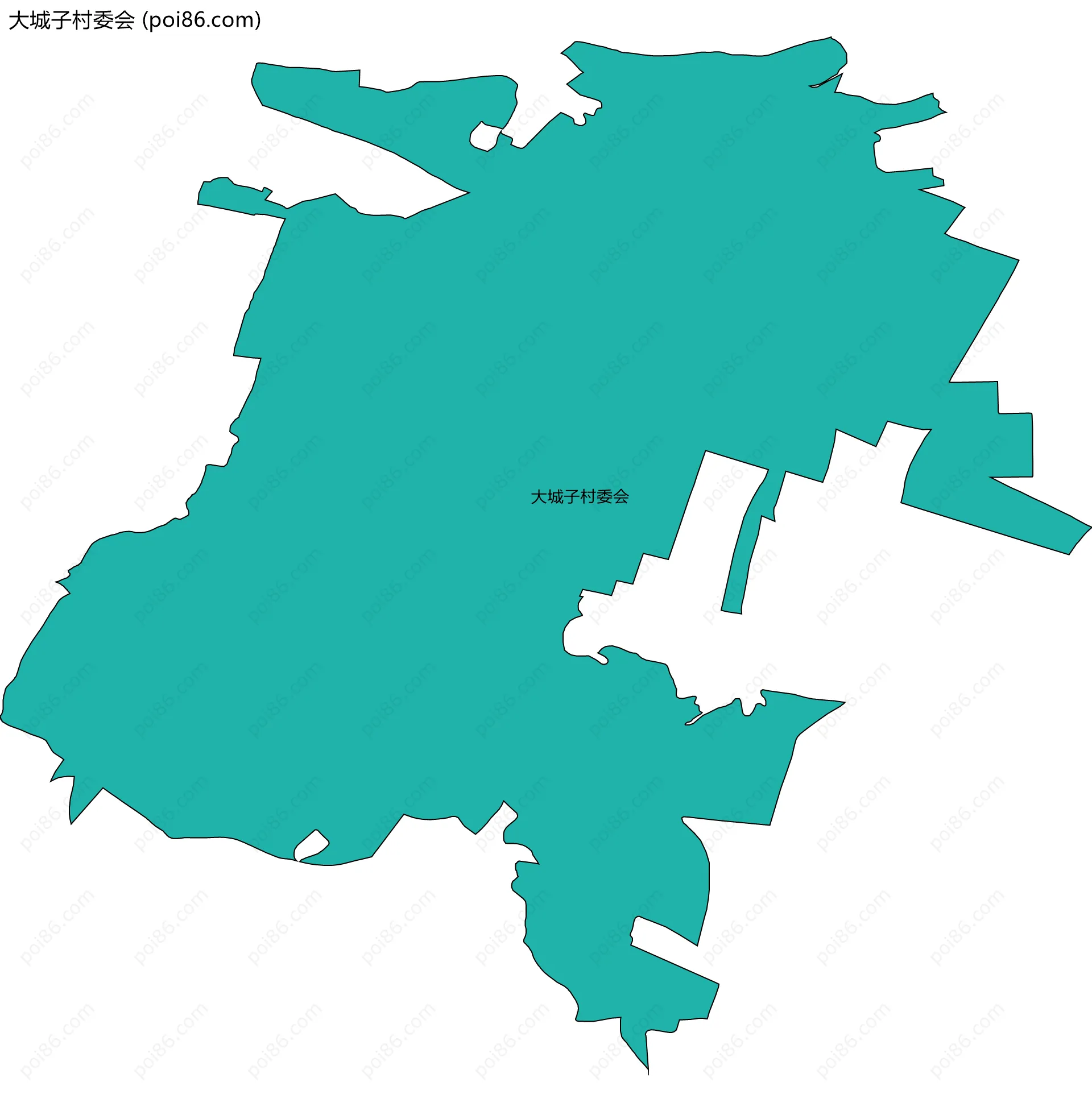 大城子村委会边界地图