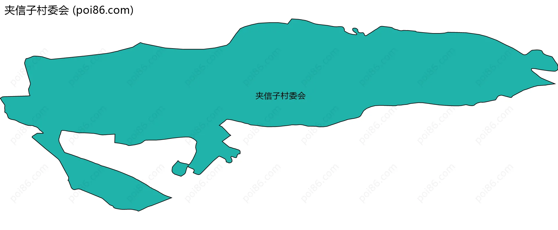 夹信子村委会边界地图