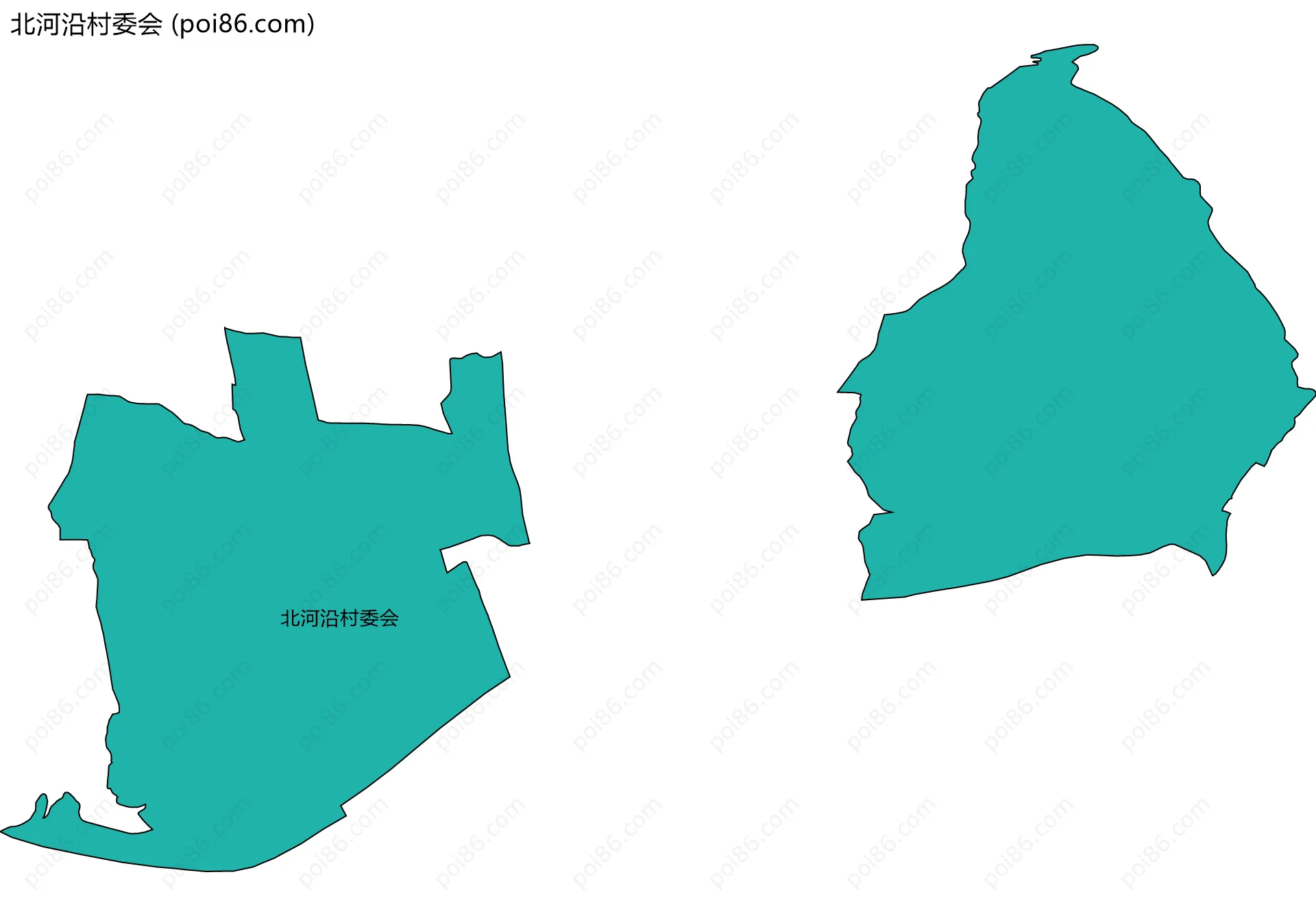北河沿村委会边界地图