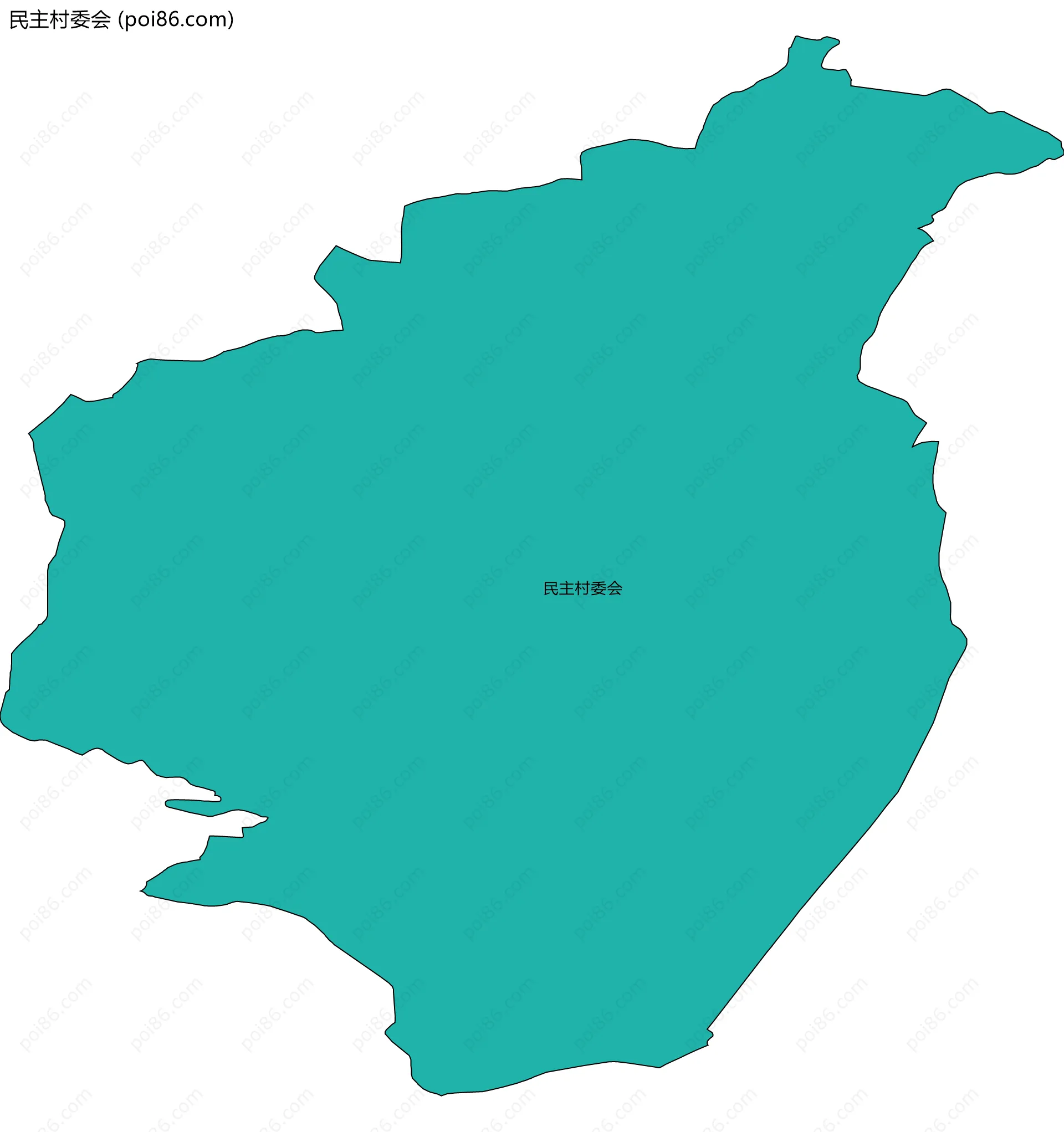 民主村委会边界地图