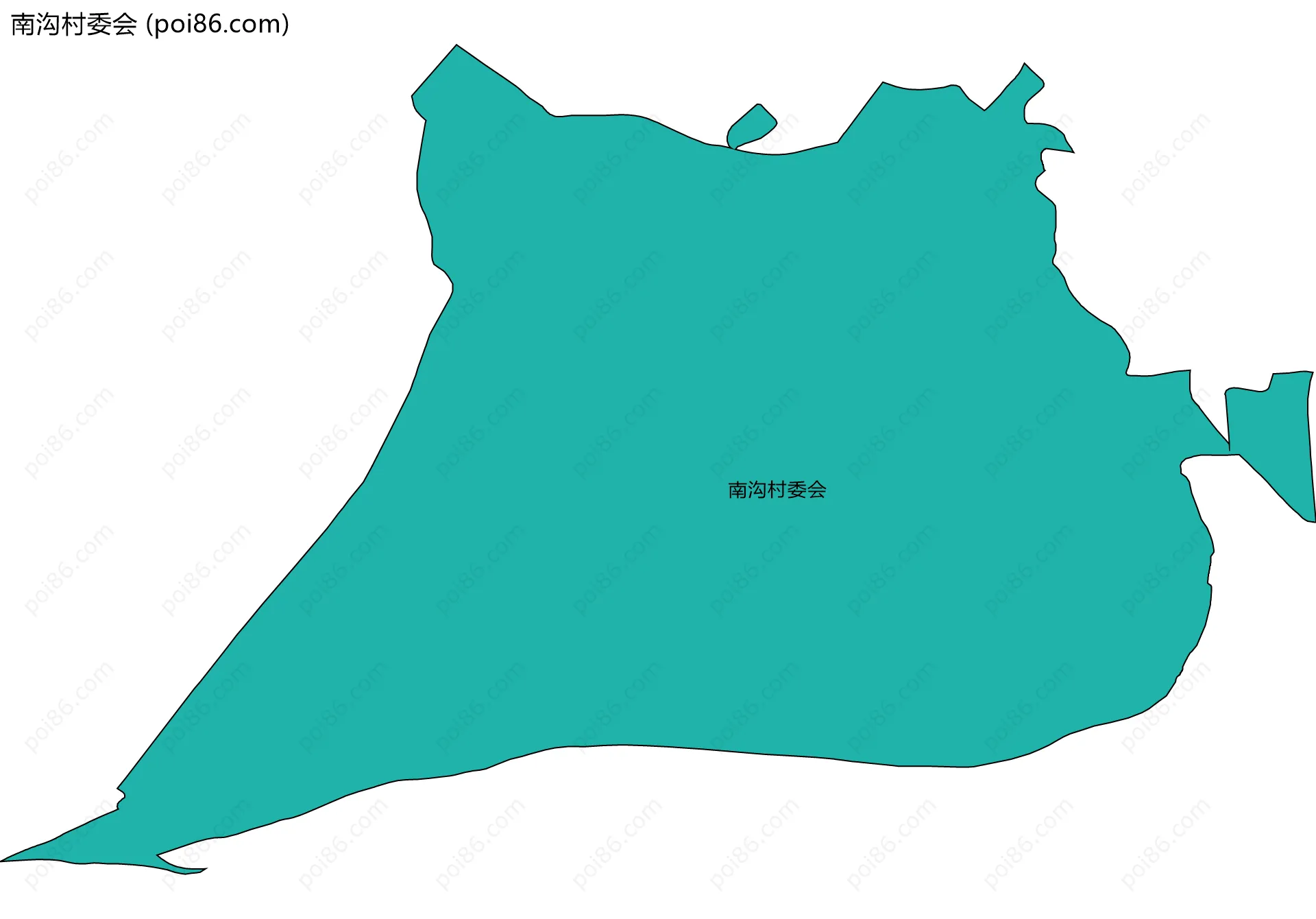 南沟村委会边界地图