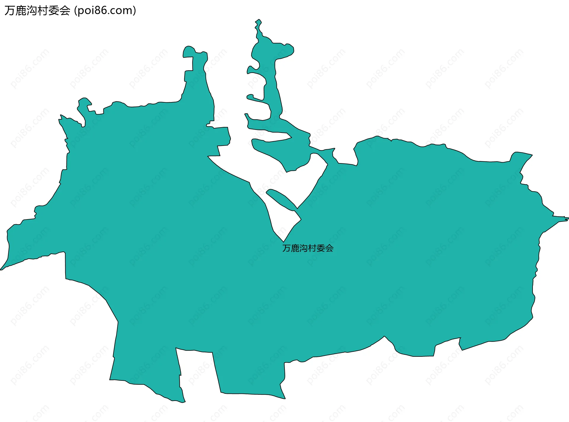 万鹿沟村委会边界地图