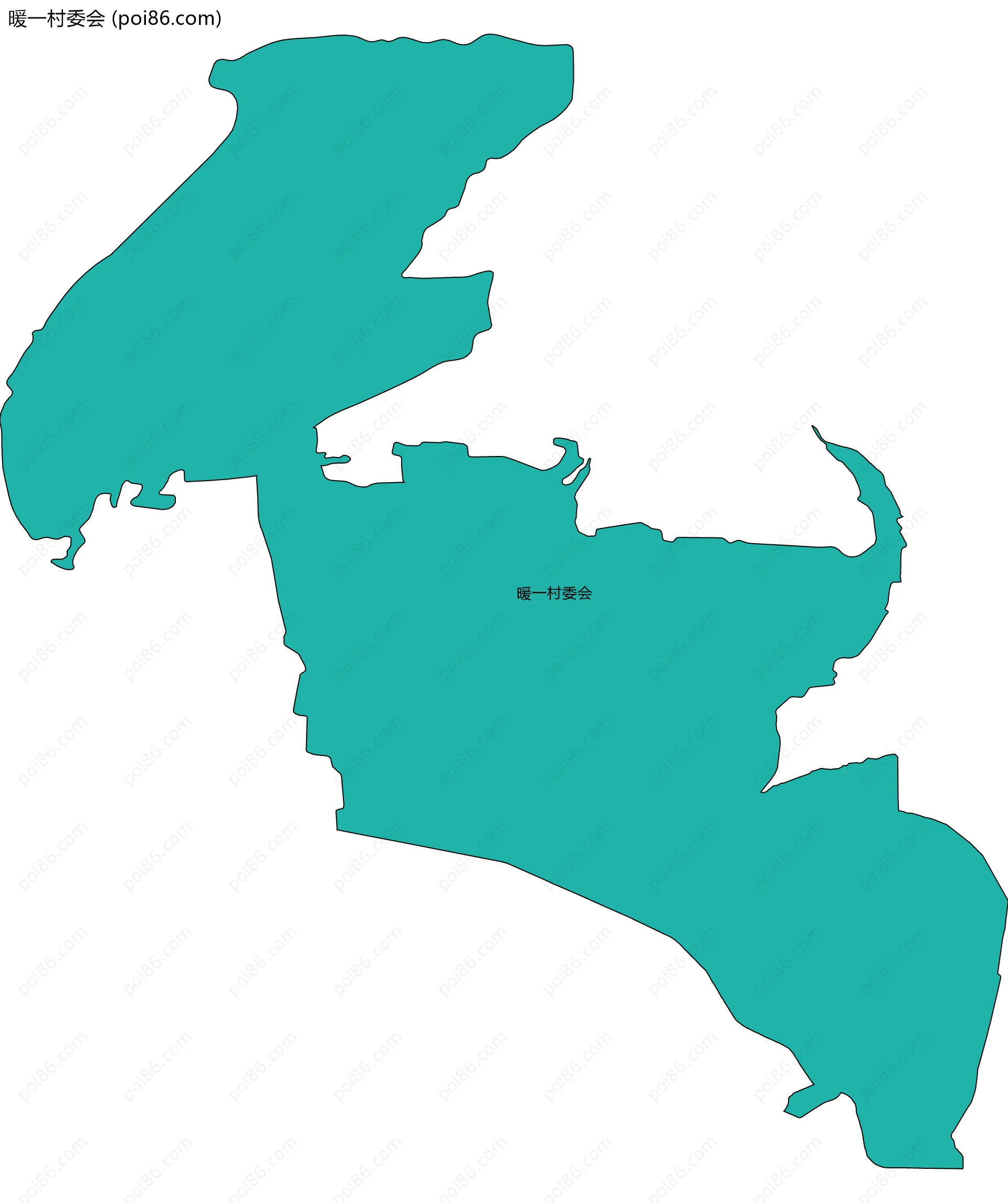 暖一村委会边界地图