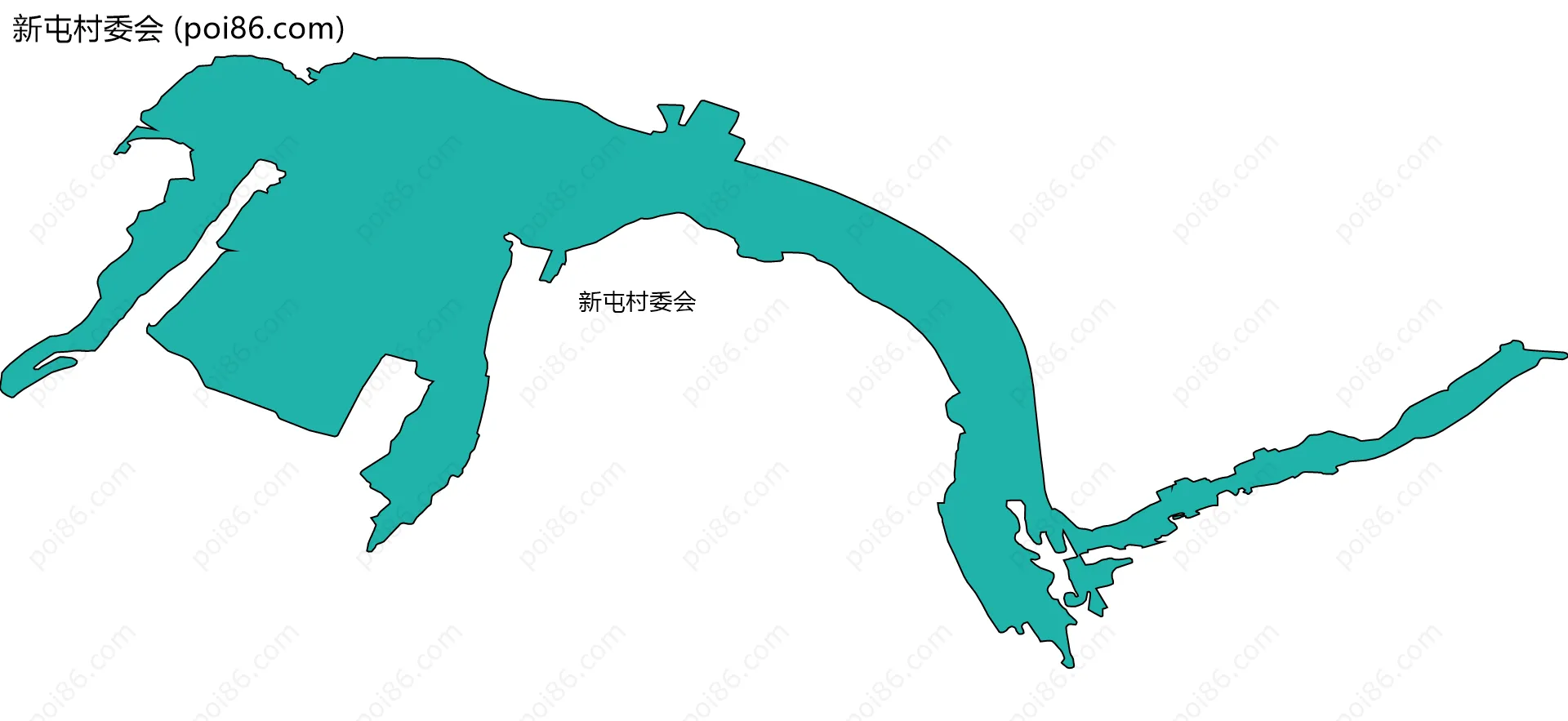 新屯村委会边界地图