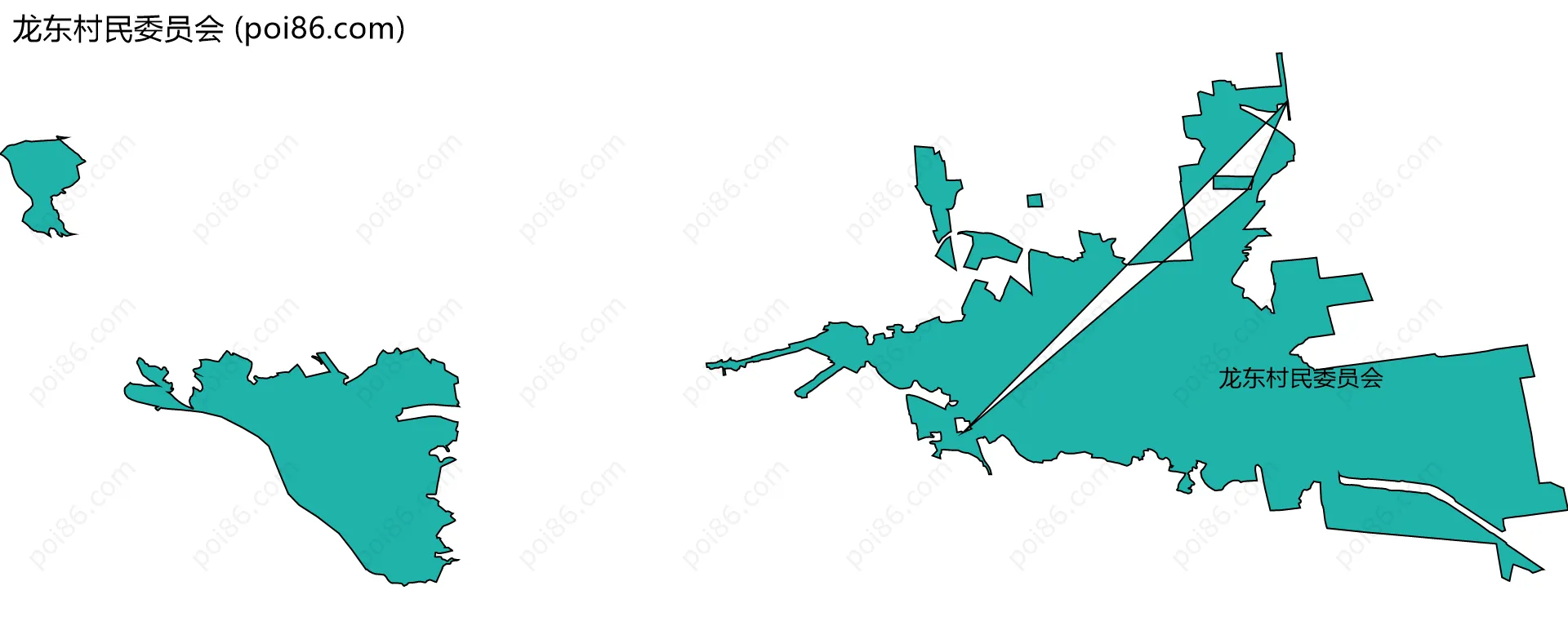 龙东村民委员会边界地图