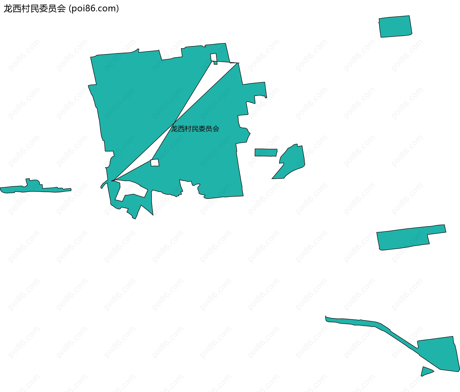 龙西村民委员会边界地图