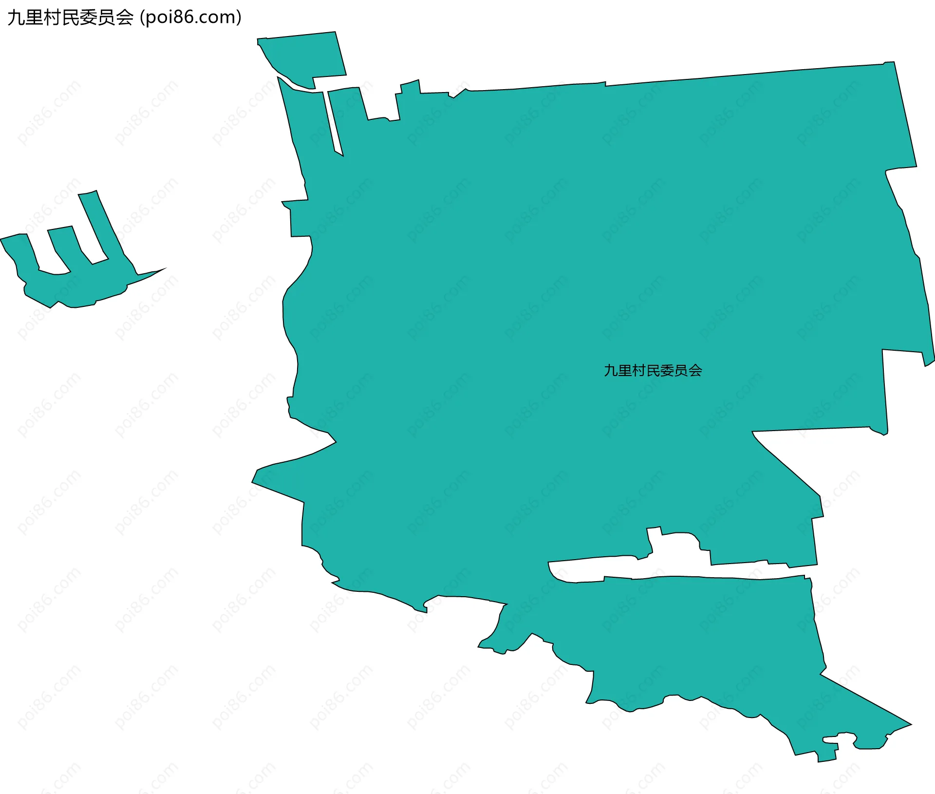 九里村民委员会边界地图
