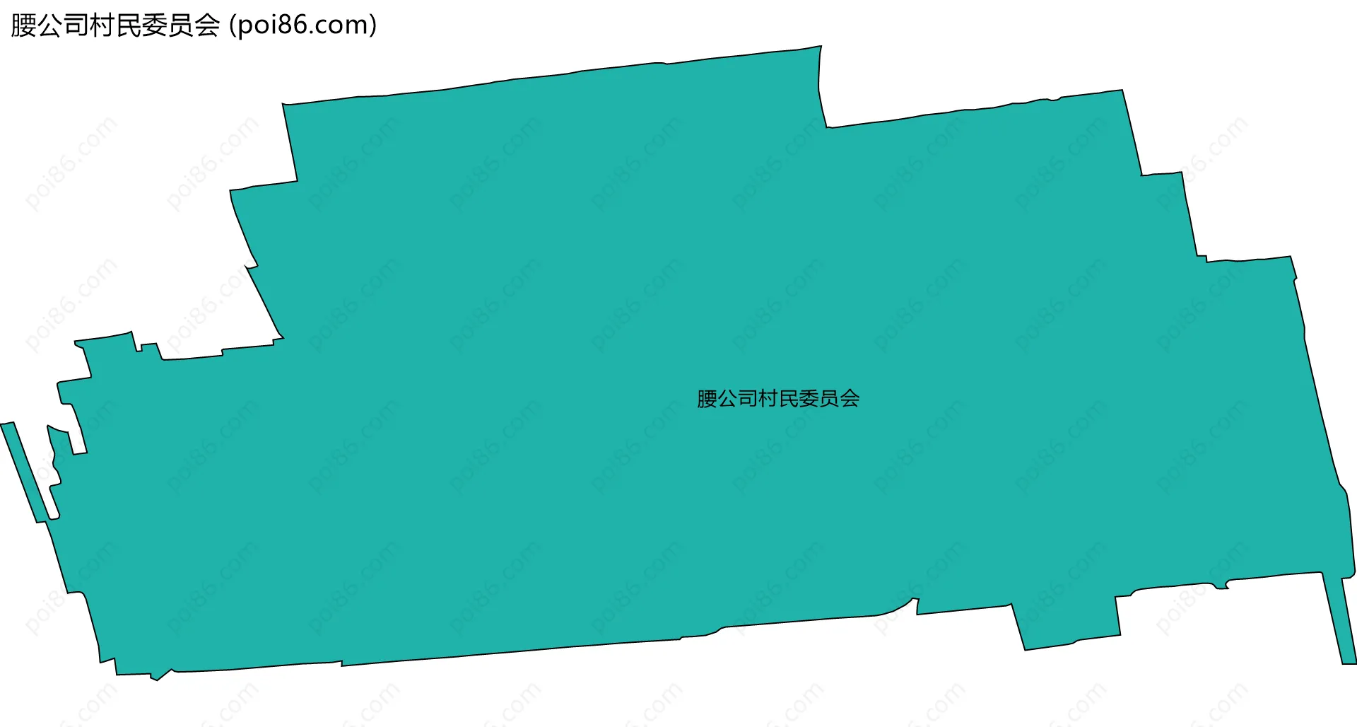腰公司村民委员会边界地图