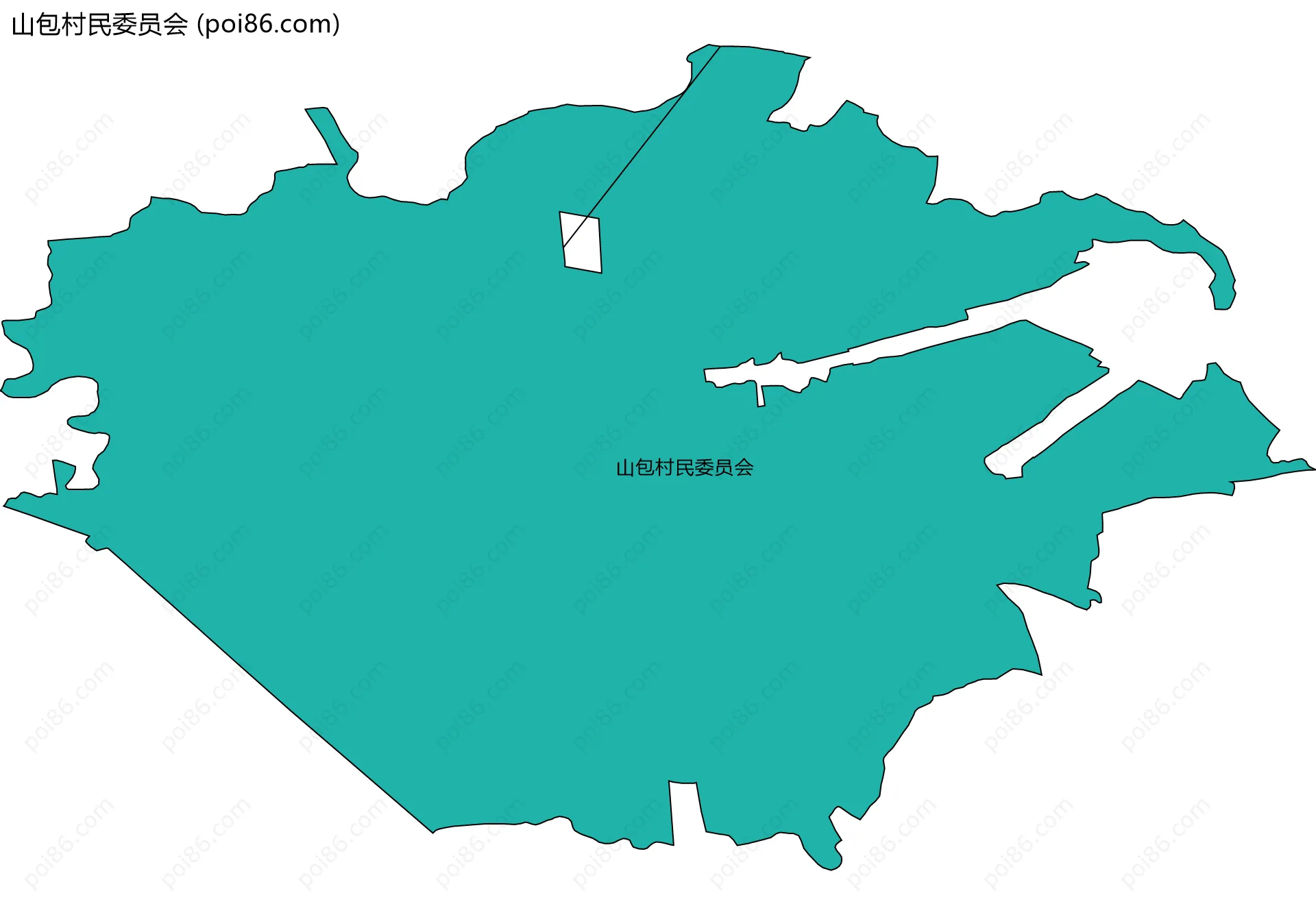 山包村民委员会边界地图