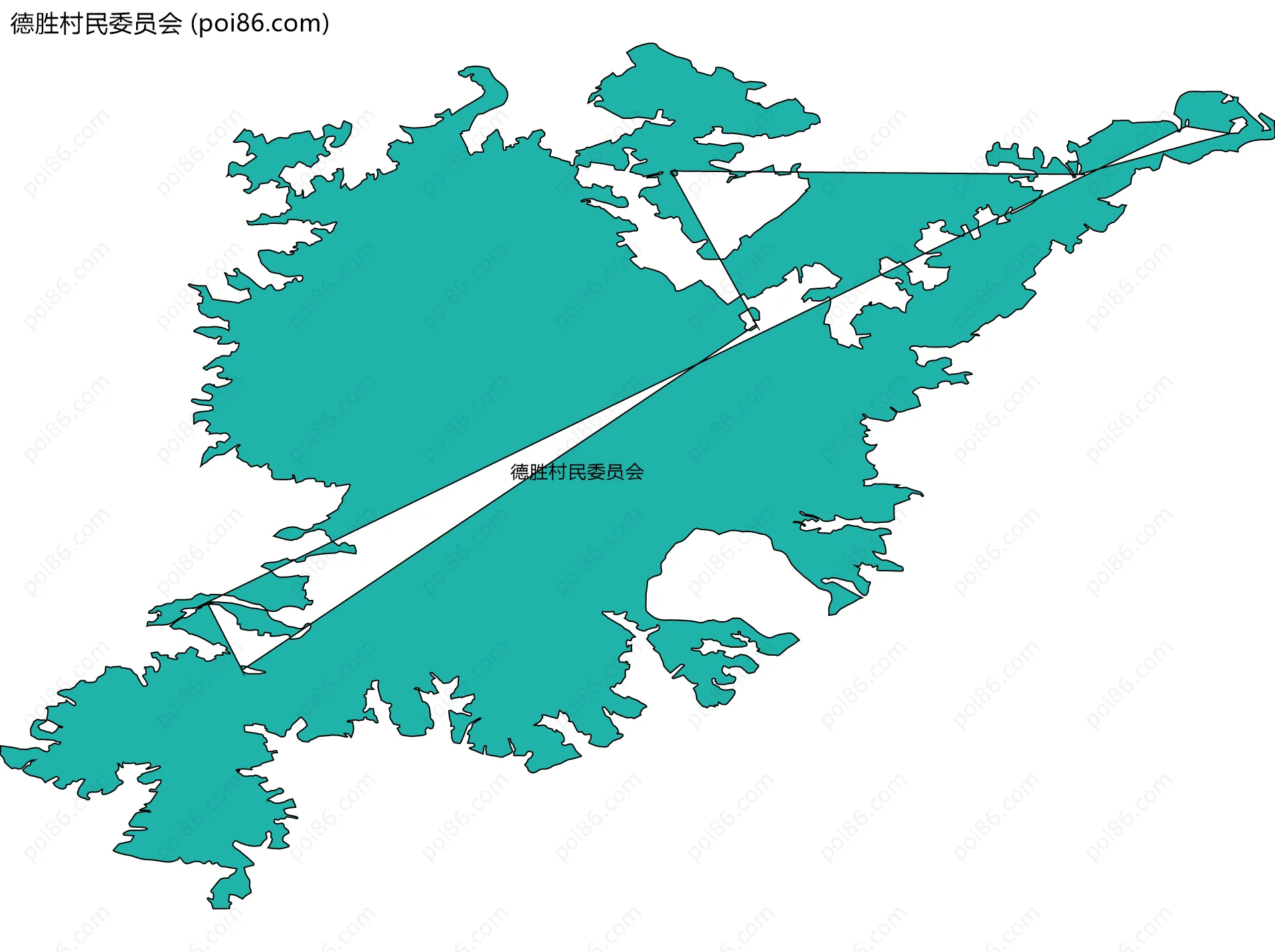 德胜村民委员会边界地图