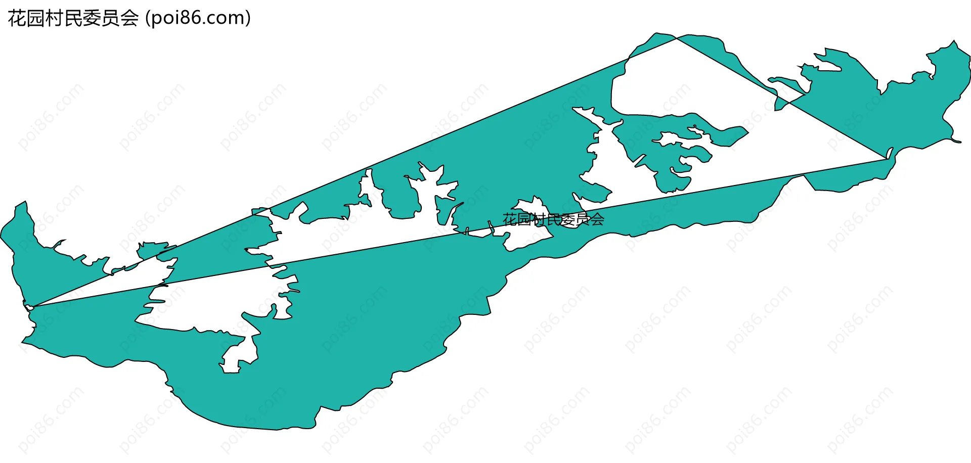 花园村民委员会边界地图