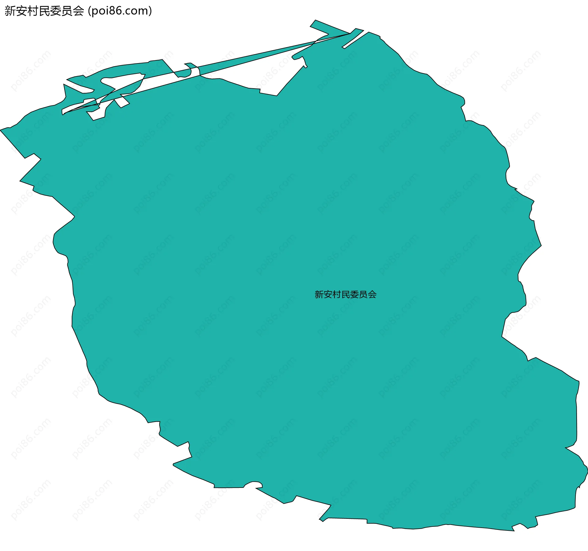 新安村民委员会边界地图