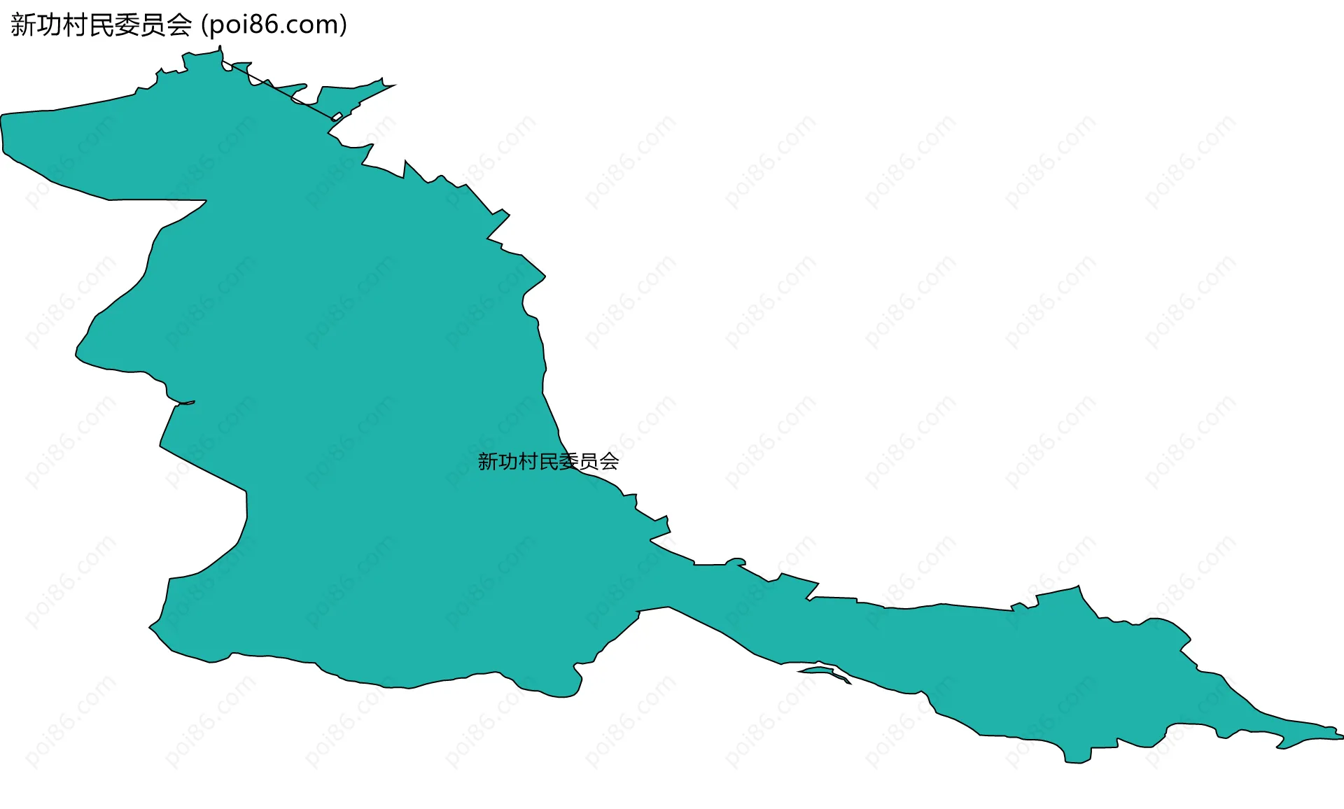 新功村民委员会边界地图
