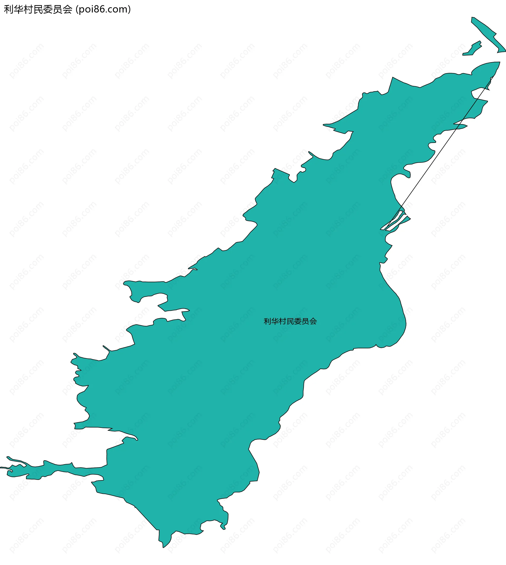 利华村民委员会边界地图