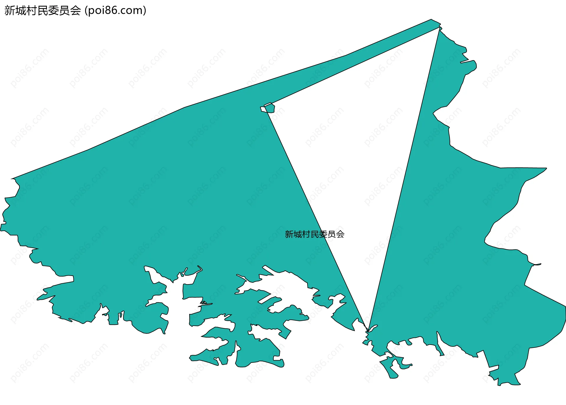 新城村民委员会边界地图