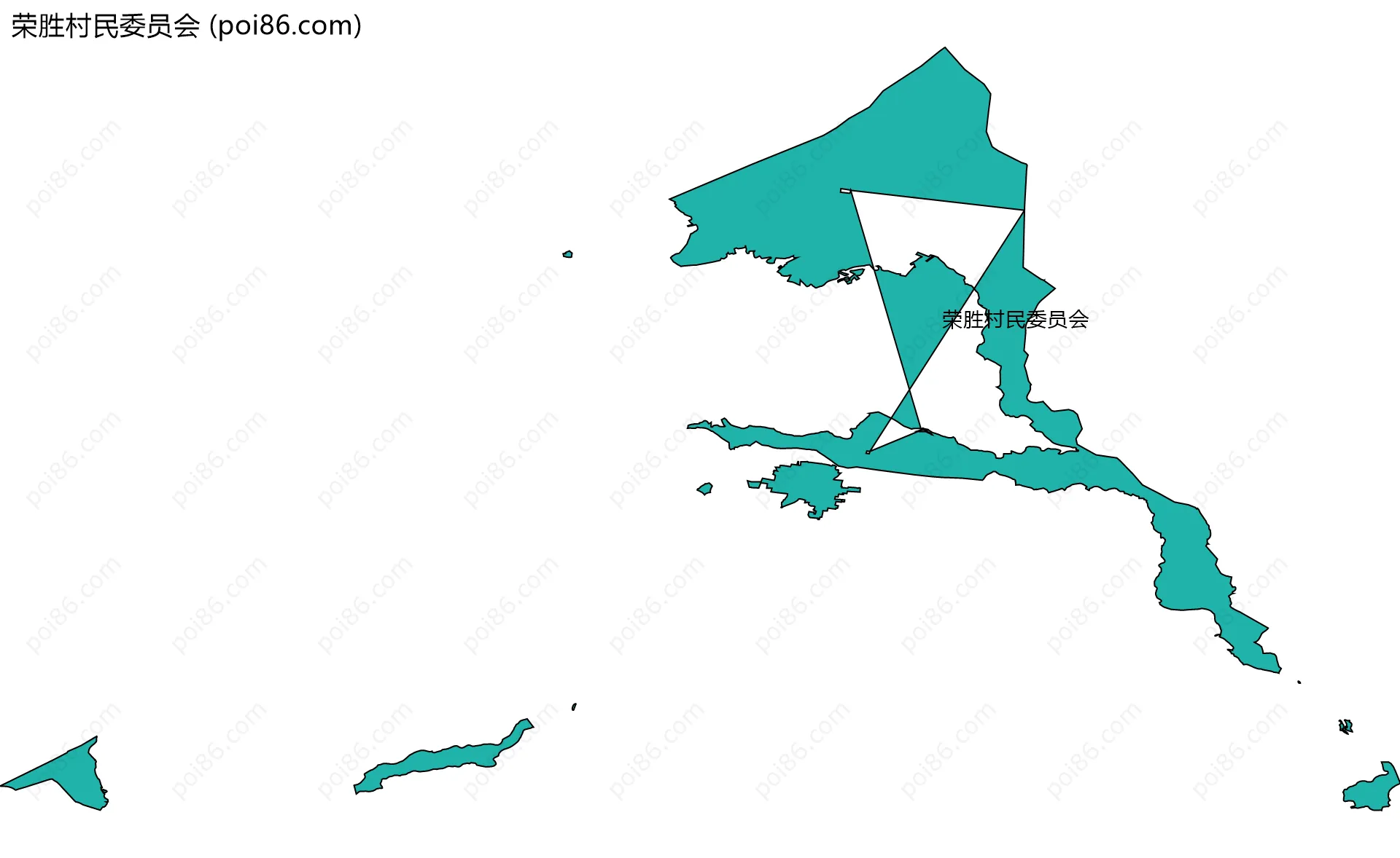 荣胜村民委员会边界地图