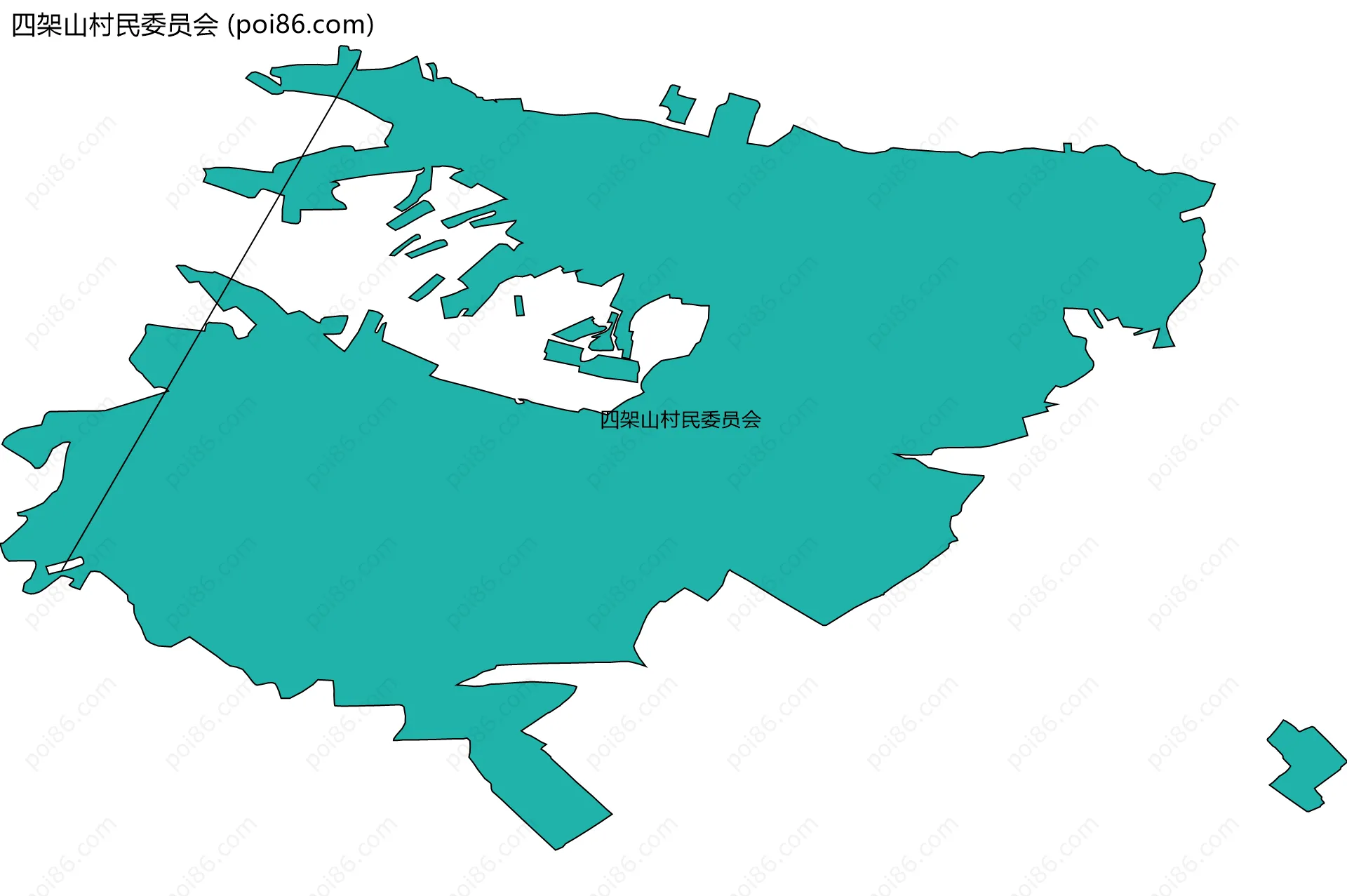 四架山村民委员会边界地图