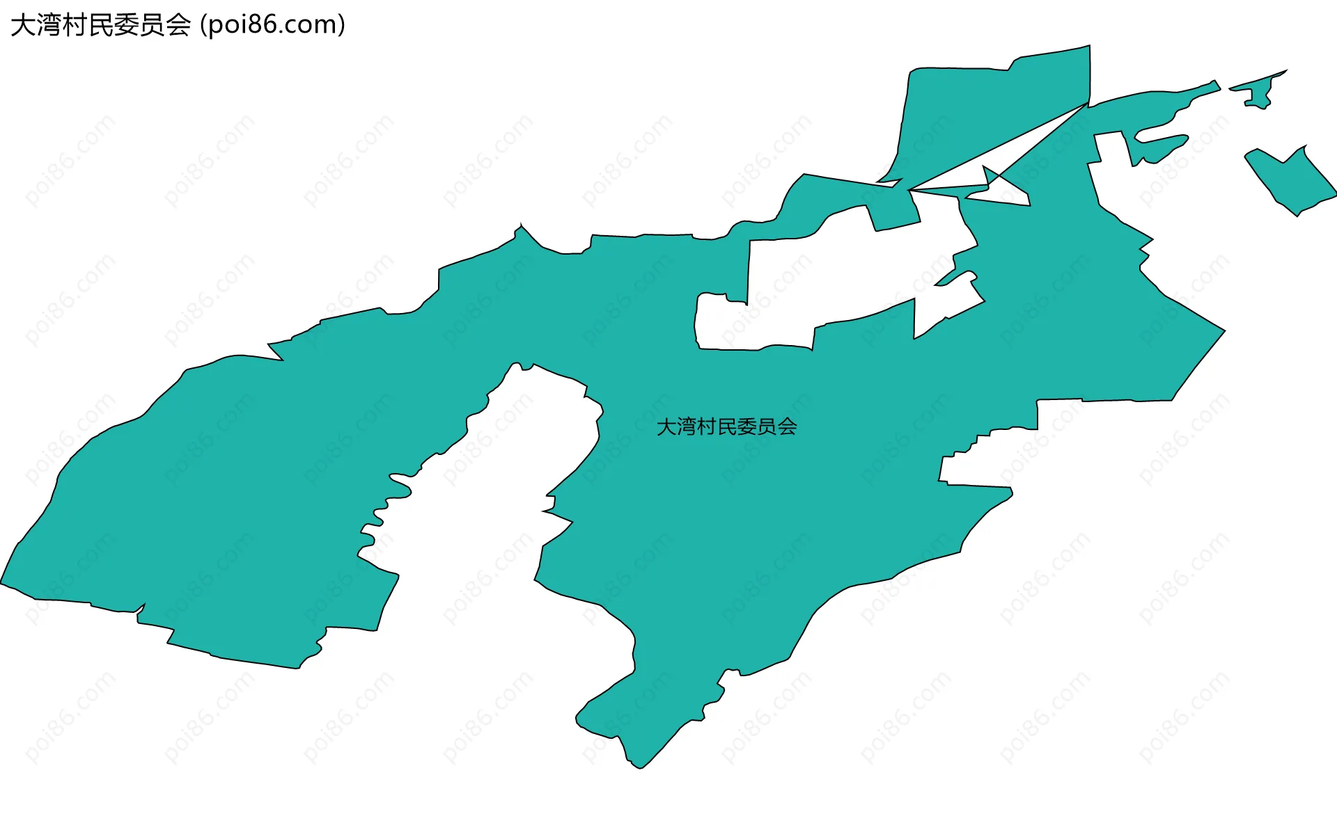 大湾村民委员会边界地图