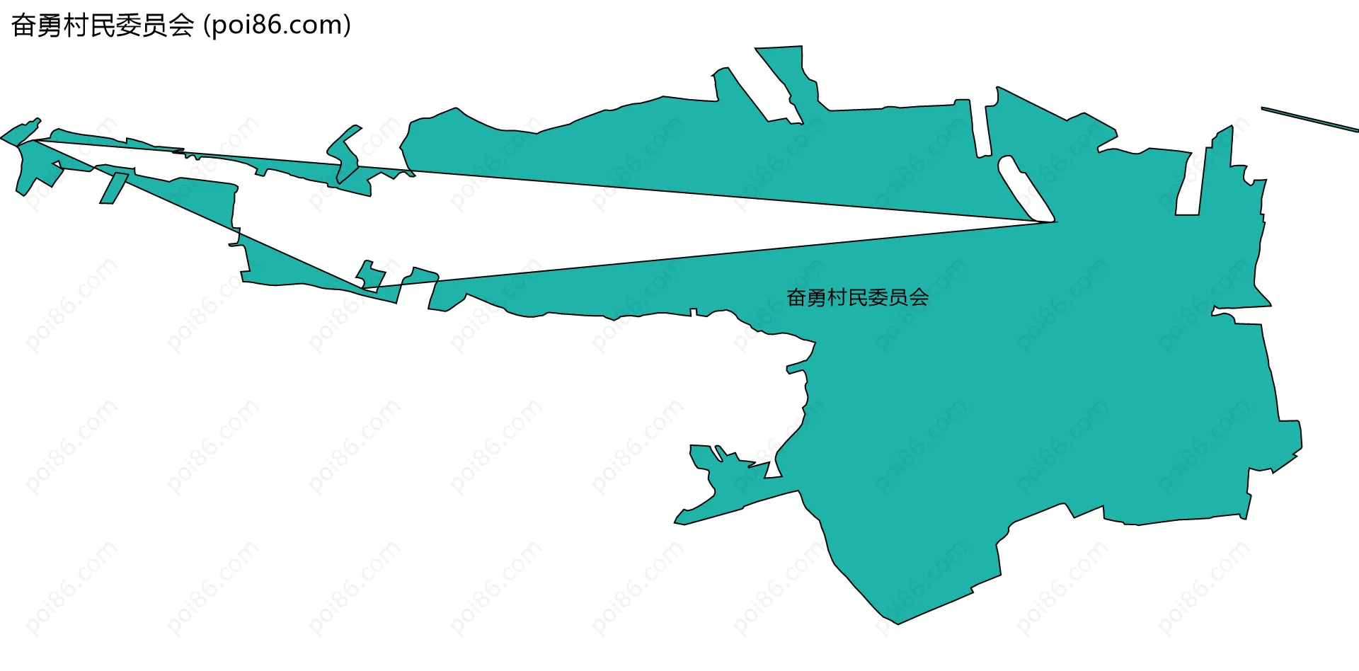 奋勇村民委员会边界地图